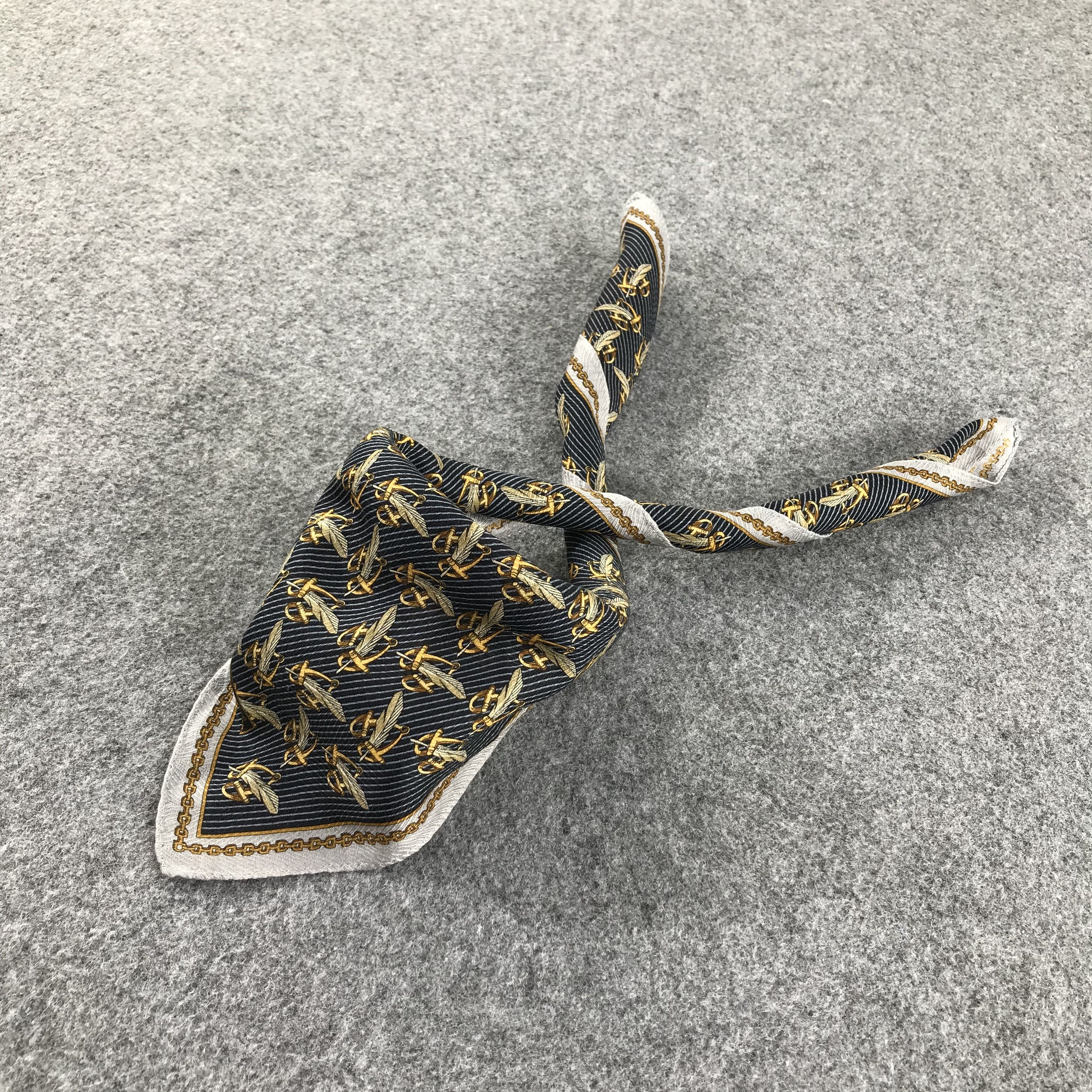 Celine Celine Checkered Handkerchief Bandana Neckerchief H438 Size ONE SIZE - 4 Thumbnail