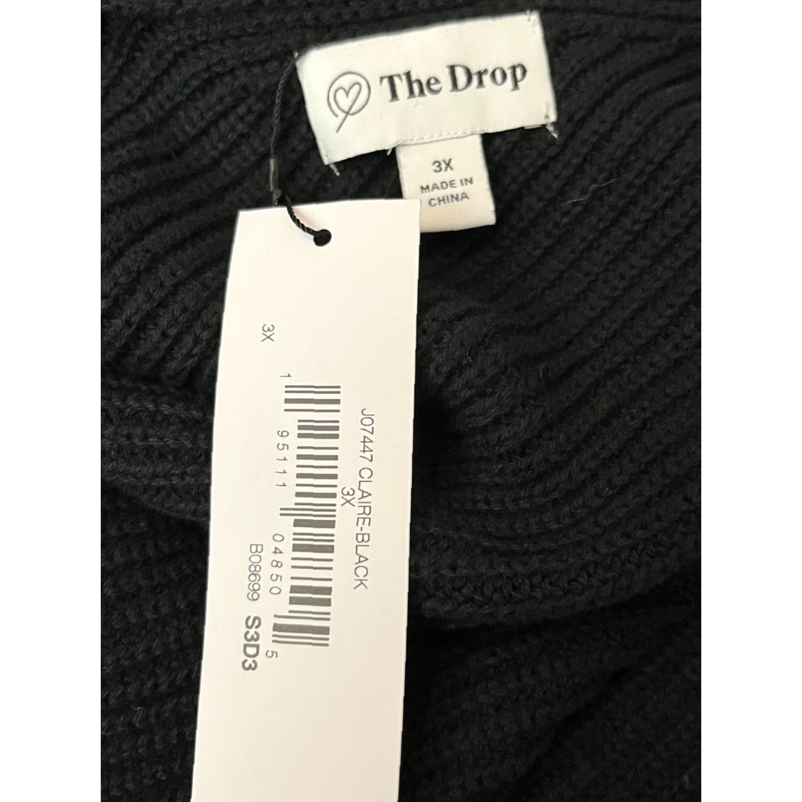 Vintage The Drop Tank Top Vest Top The Drop Textured Ribbed Sweater Knit Tank Top Sz 3X Black V-Neck Size XXL / US 16-18 / IT 52-54 - 5 Thumbnail