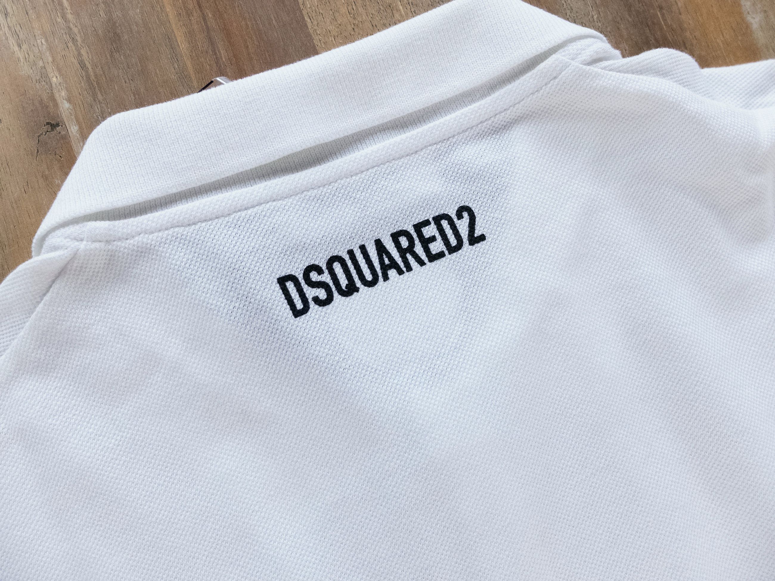 Dsquared2 DSQUARED2 white regular fit Icon logo patch polo shirt XL Size US XL / EU 56 / 4 - 11 Thumbnail