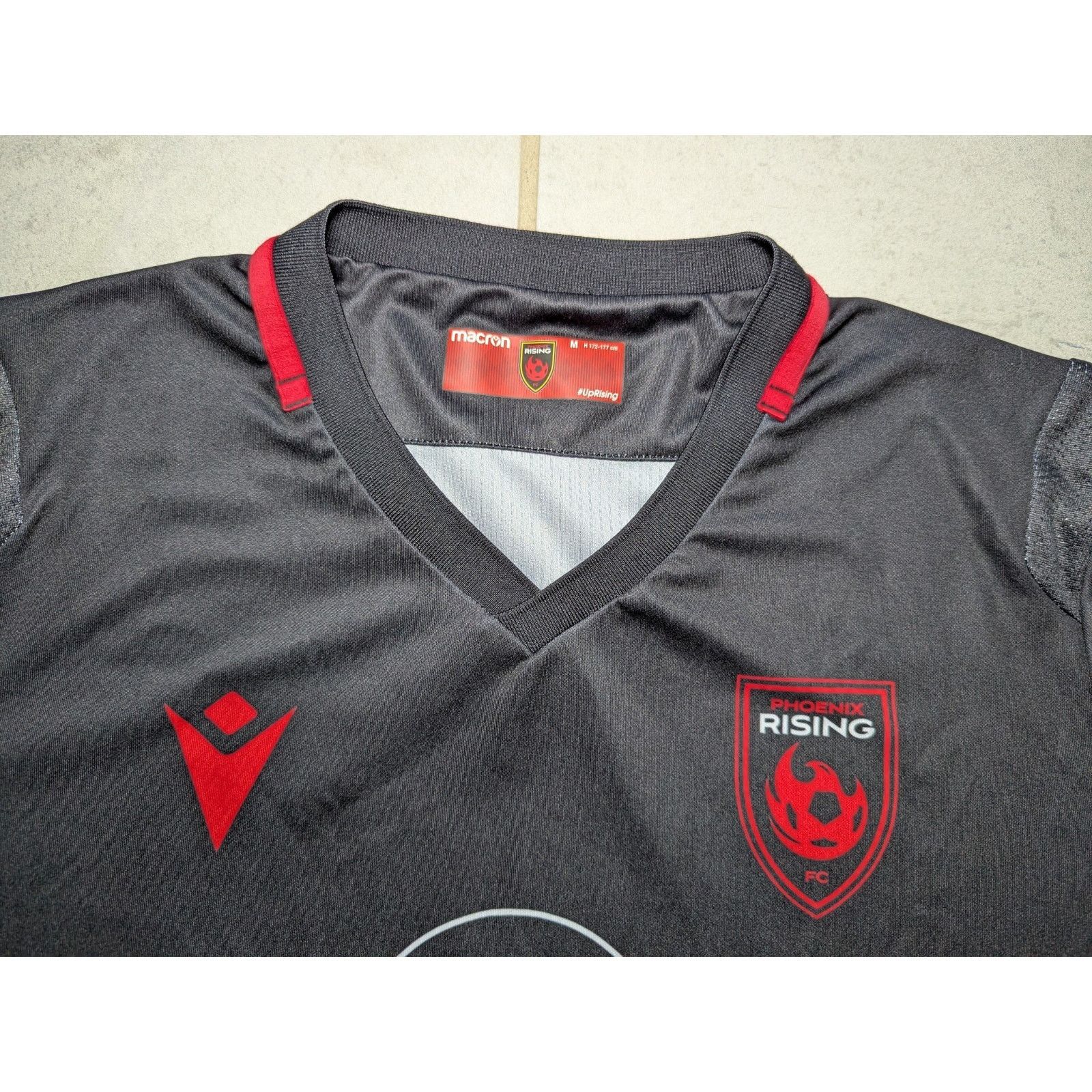 Macron Macron Men's Medium Phoenix Rising 2019/20 Away Black Jersey Size US M / EU 48-50 / 2 - 6 Thumbnail