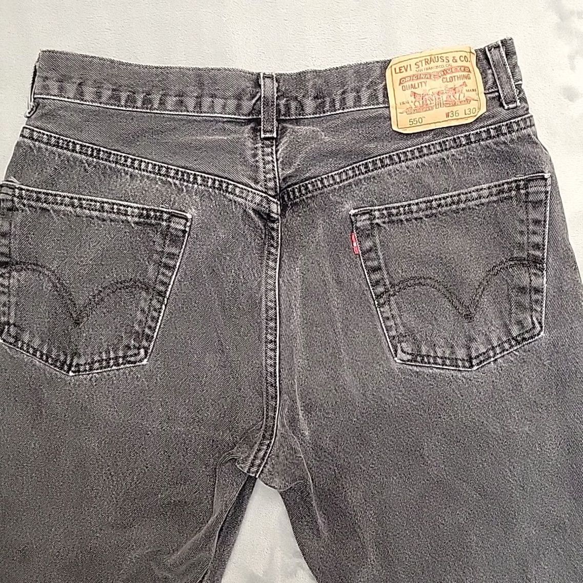 Denime VINTAGE Levis Jeans Mens 36x30 Black 550 Denim Relaxed Fit Y2k Comfort Pants Size US 36 / EU 52 - 7 Thumbnail