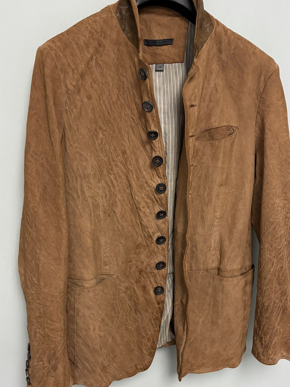 John Varvatos Woodward Multibutton Sheepskin Jacket EU 48 USA 38 Size US M / EU 48-50 / 2 - 10 Thumbnail