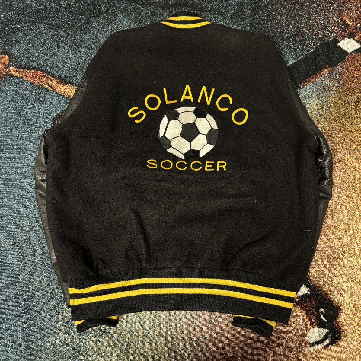 Vintage VINTAGE SOCCER GOALIE BOMBER VARSITY JACKET BLACK Size US XL / EU 56 / 4 - 2 Thumbnail