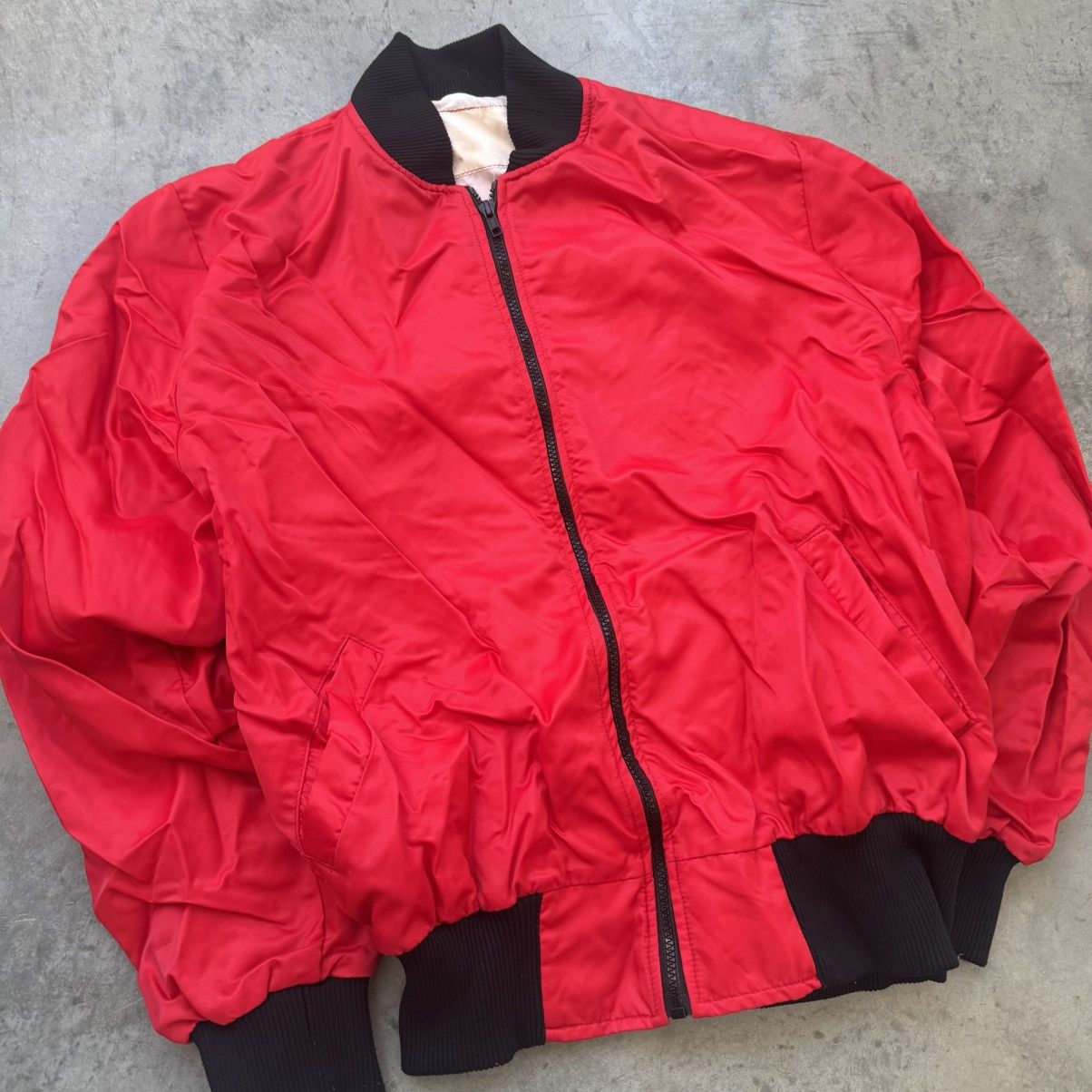 Vintage Vintage 80s Satin embroidered Stick Games Jacket Size US L / EU 52-54 / 3 - 2 Thumbnail