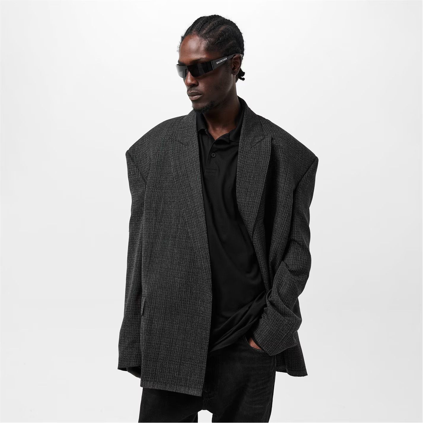 Balenciaga o1g2r1mq0226 Seamless Tailored Wool Blazer In Black Size US M / EU 48-50 / 2 - 3 Thumbnail