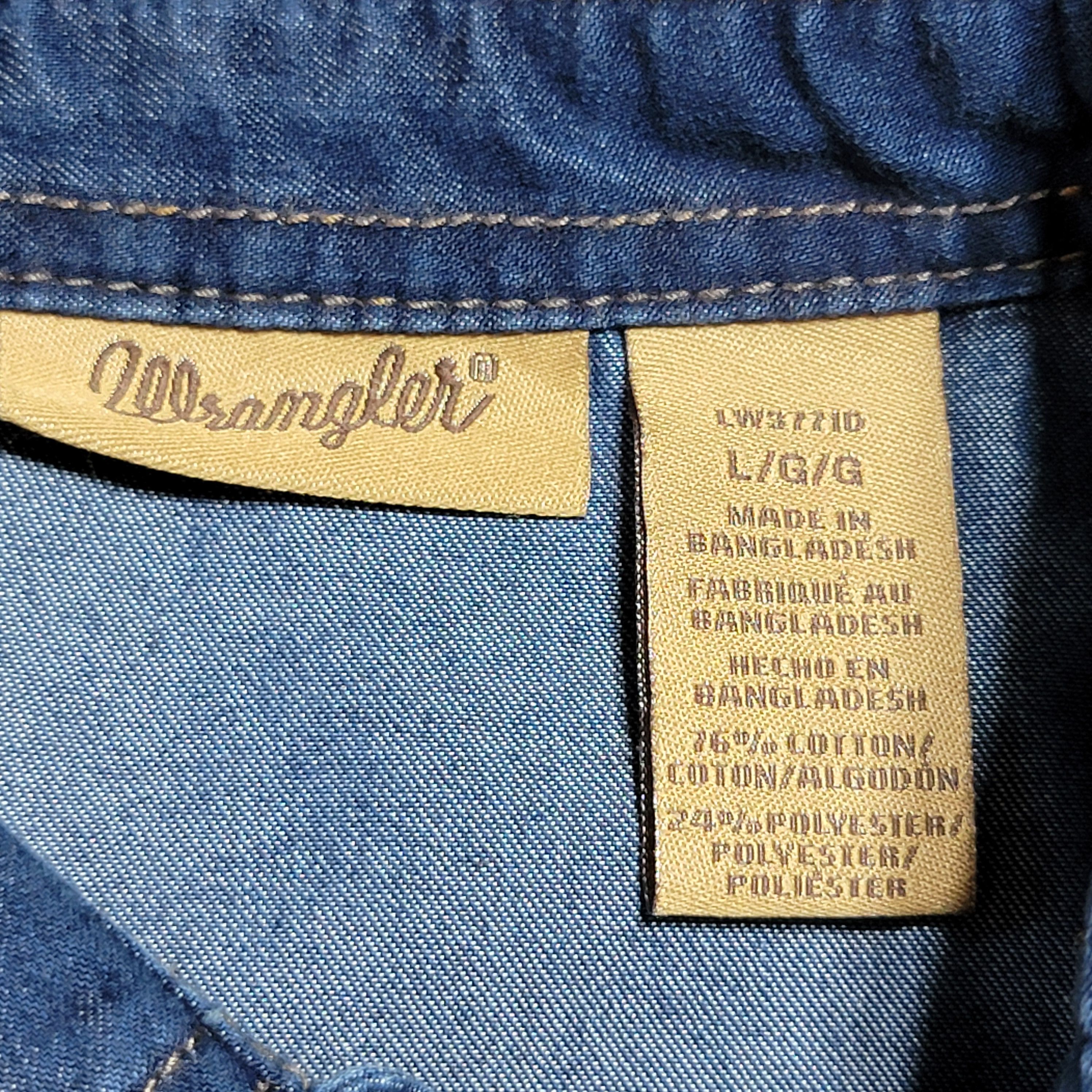 Wrangler Wrangler Full Pearl Snap LS Ladies Western Shirt - Large Size L / US 10 / IT 46 - 4 Thumbnail