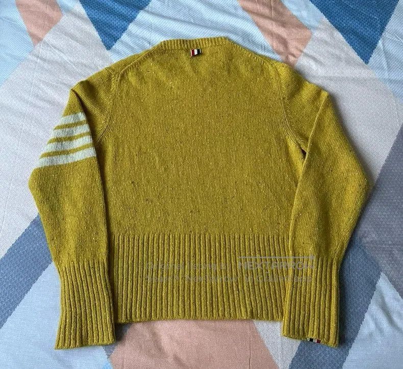 Thom Browne Thom Brown Round Neck Wool Sweater with Stripes . Size US M / EU 48-50 / 2 - 2 Thumbnail