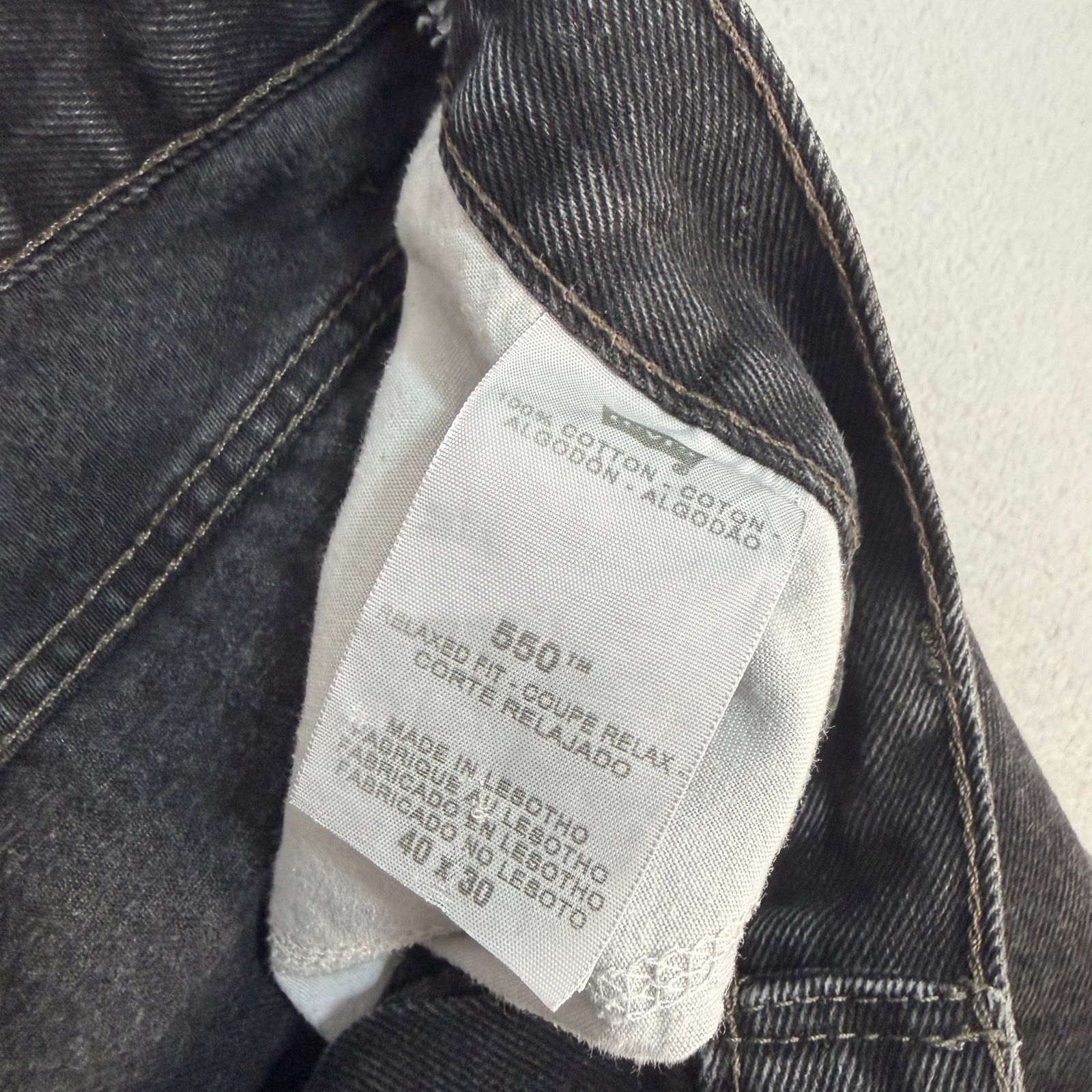 Levi's Vintage Levis 550 Relaxed Fit Jeans Men's 40x30 Black y2k Size US 40 / EU 56 - 4 Thumbnail