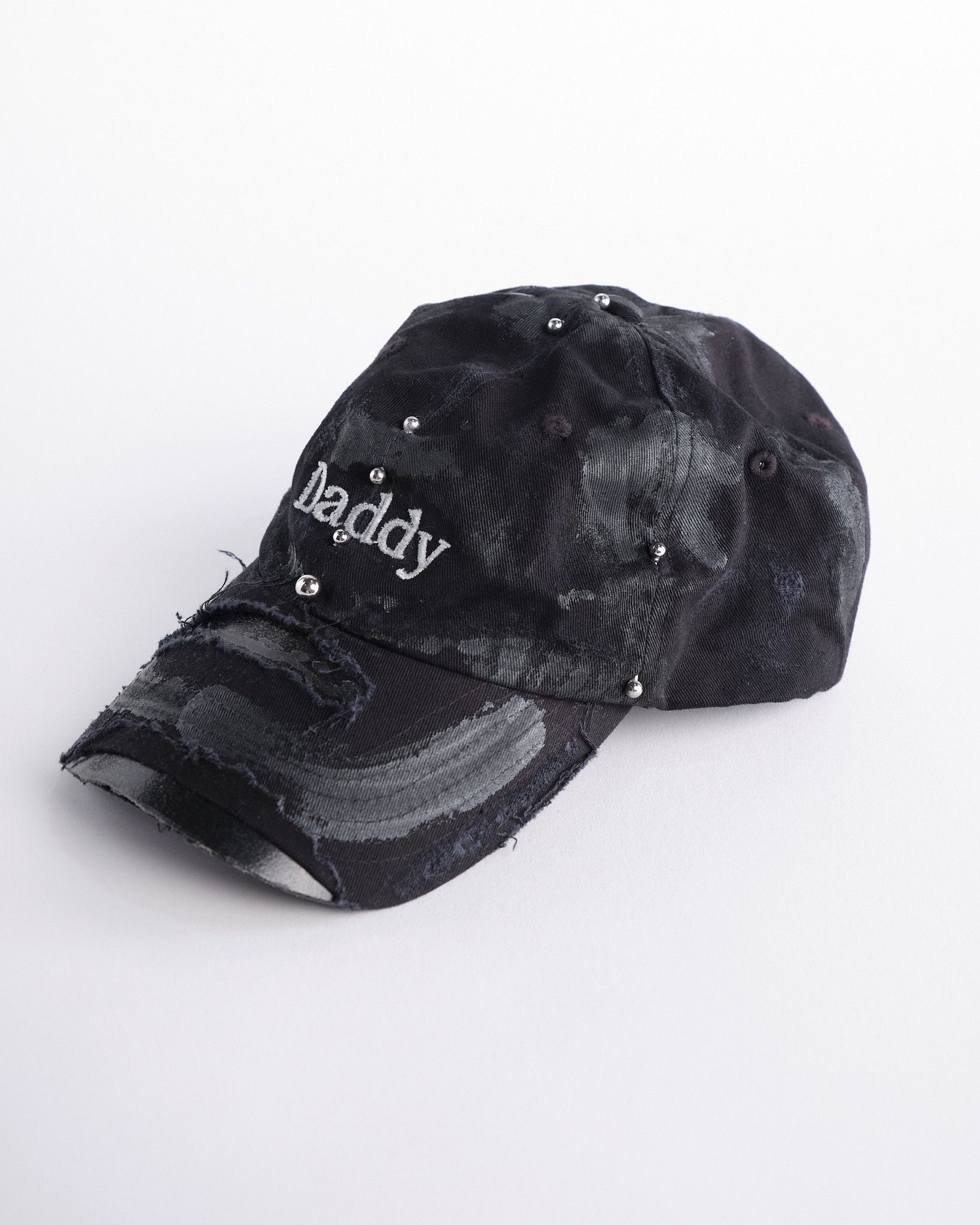 Other ASTROBOI* 'Daddy' Black Distressed Pierced Hat Size ONE SIZE - 2 Thumbnail