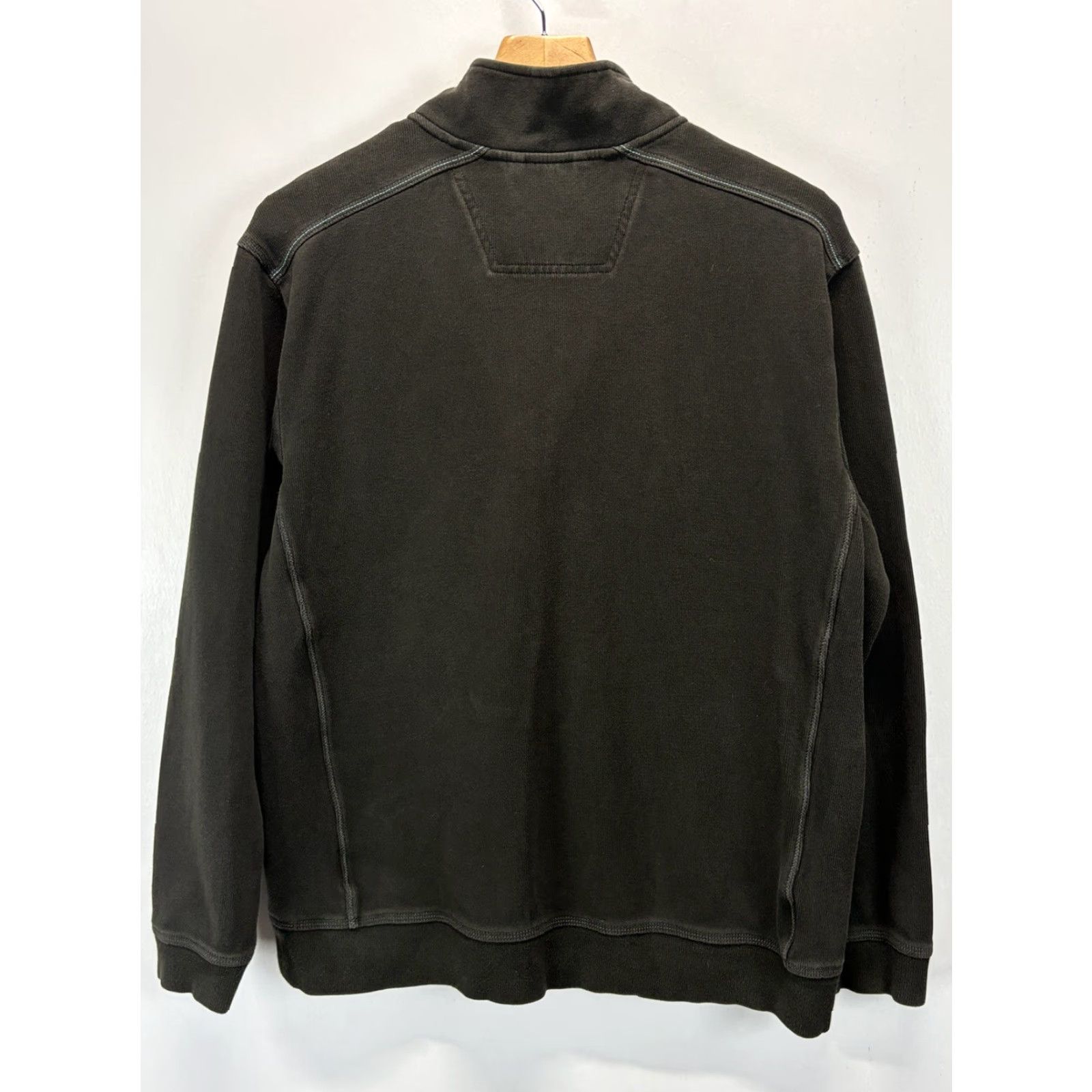 Tommy Bahama Tommy Bahama Sweater Pullover 1/4 Zip Mens Large Black Mock Neck Faded Wash Long Sleeve Size US L / EU 52-54 / 3 - 3 Thumbnail