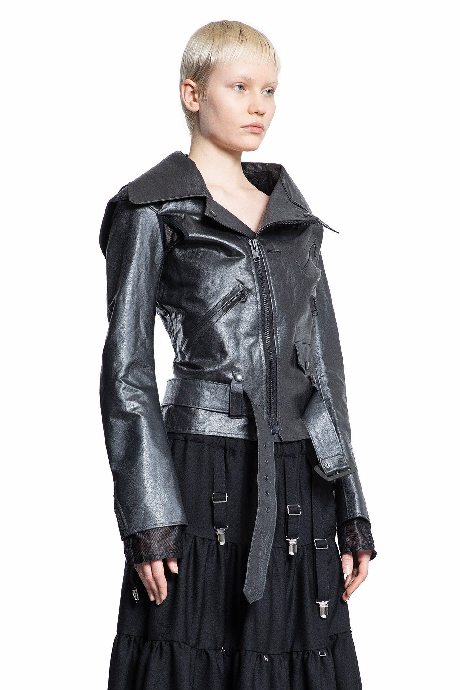 Junya Watanabe Junya Watanabe AD2023 Waxed Biker Perfecto Jacket Size S / US 4 / IT 40 - 5 Thumbnail