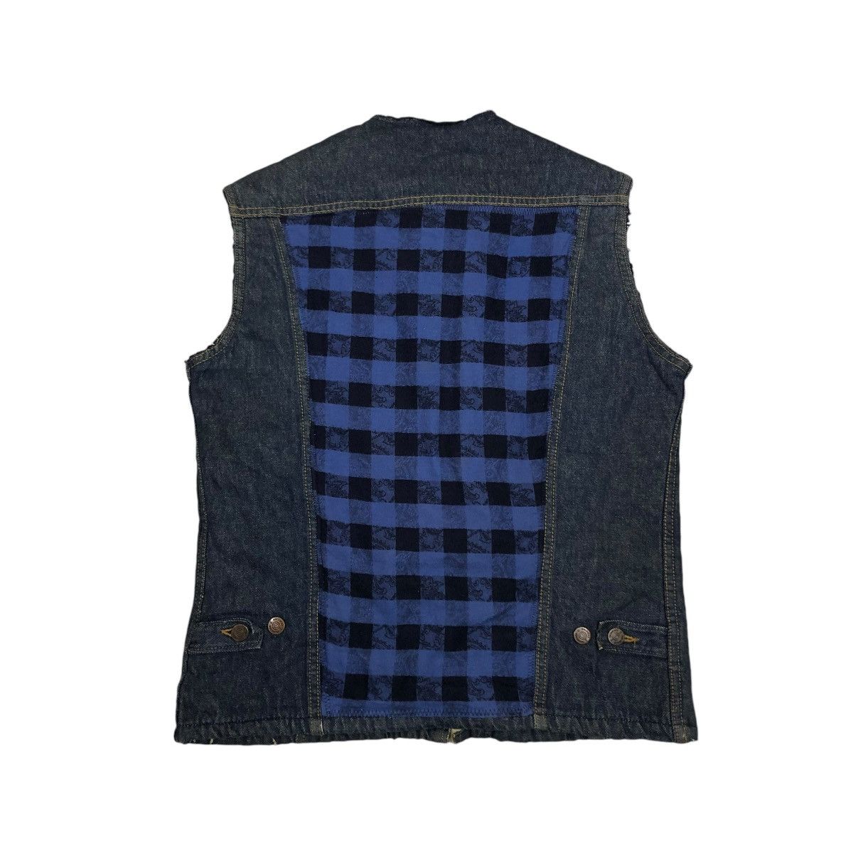 Vintage 🔥VINTAGE DENIM CHORE VEST JACKET ROEBUCKS ISSEY MIYAKE Size US M / EU 48-50 / 2 - 2 Thumbnail