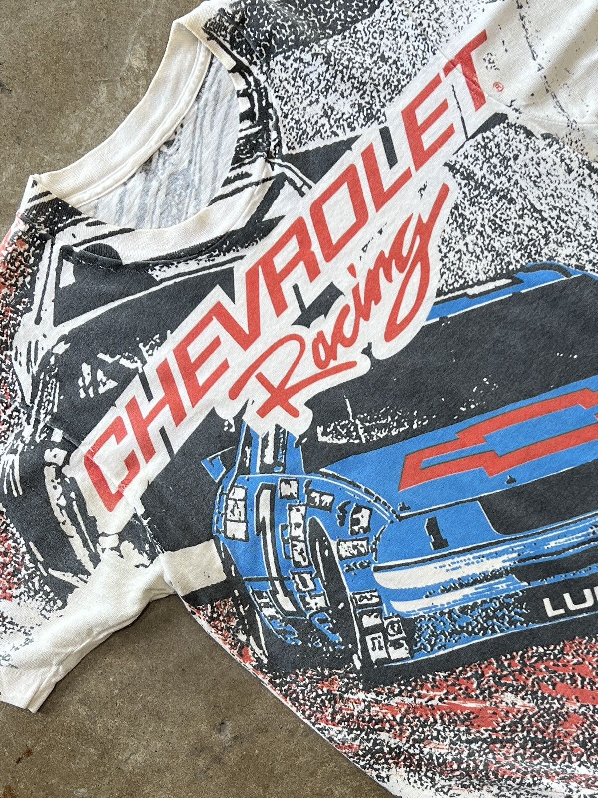 NASCAR Vintage 90s AOP Chevrolet Chevy Racing Tee Medium Size US M / EU 48-50 / 2 - 1 Thumbnail