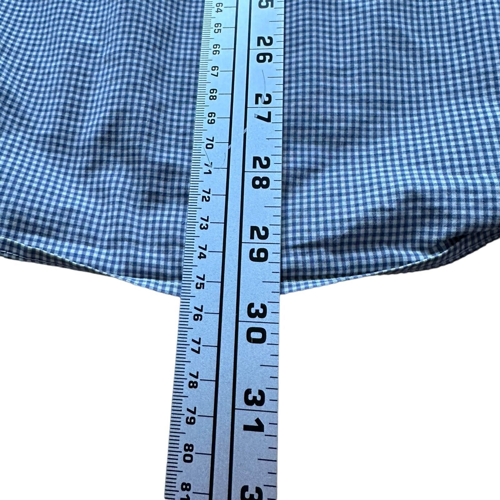 L.L. Bean LL Bean Shirt Men Large Gray Pale Blue Micro Gingham Cotton Size US L / EU 52-54 / 3 - 8 Thumbnail