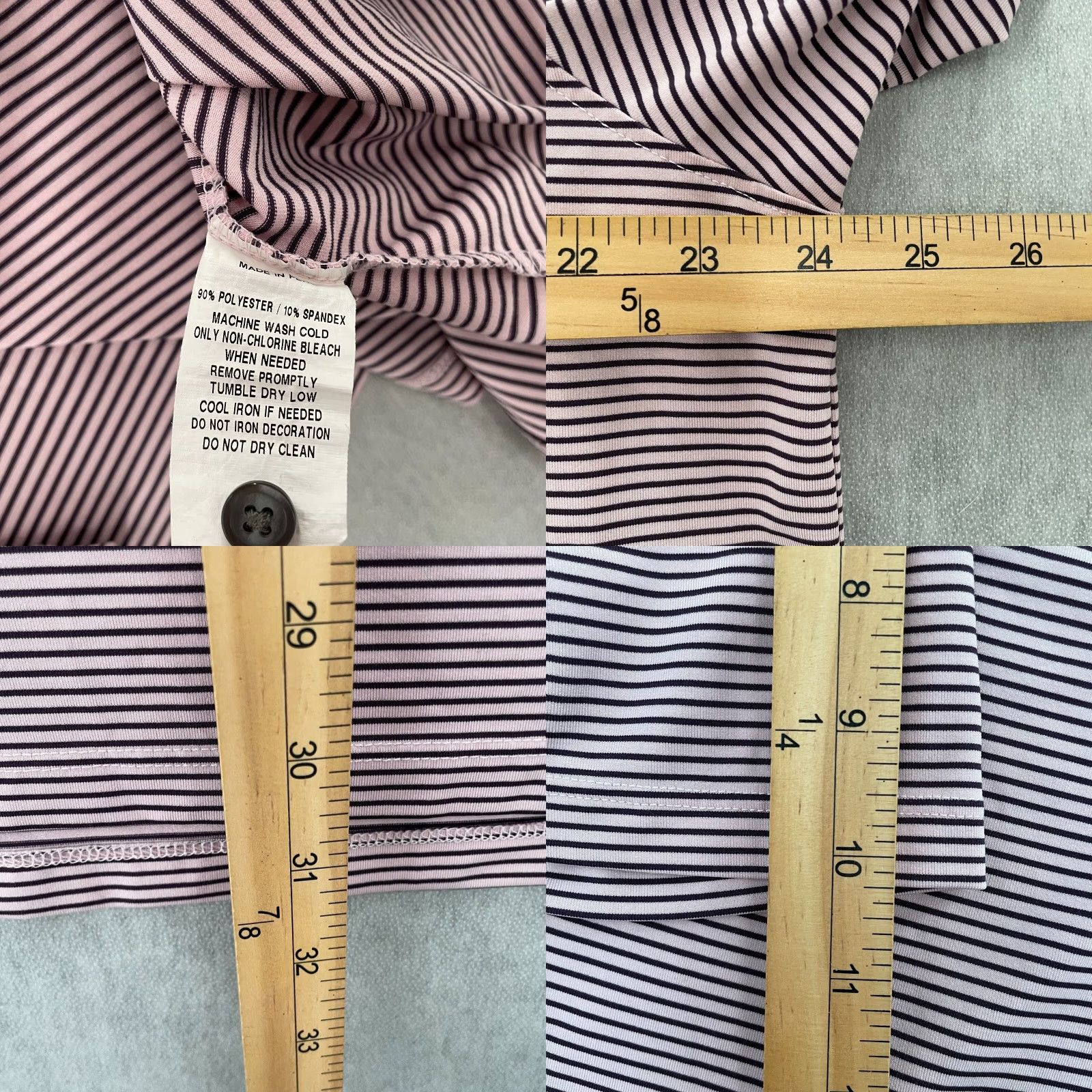 Vintage Greyson Shirt Polo XL Adult Large Extra Pink Striped Golf Mens Logo Stretch Lightweight Breathable Moisture Wicking Regular Football? Size US XL / EU 56 / 4 - 8 Thumbnail