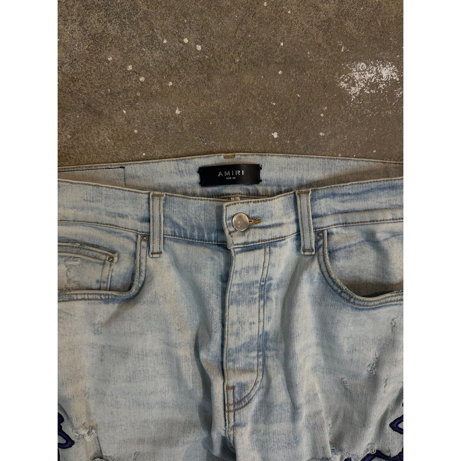 Amiri Amiri Jeans Light Wash Grateful Dead Used 33 Size US 33 - 2 Thumbnail