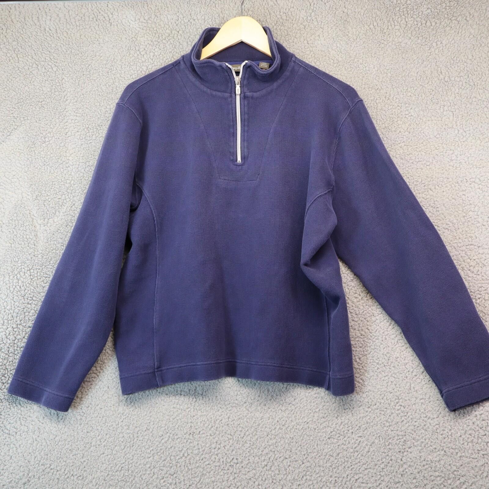 Tommy Bahama Tommy Bahama Men M Montego 1/2 Zip Sweater Blue ST227688 Size US M / EU 48-50 / 2 - 1 Thumbnail