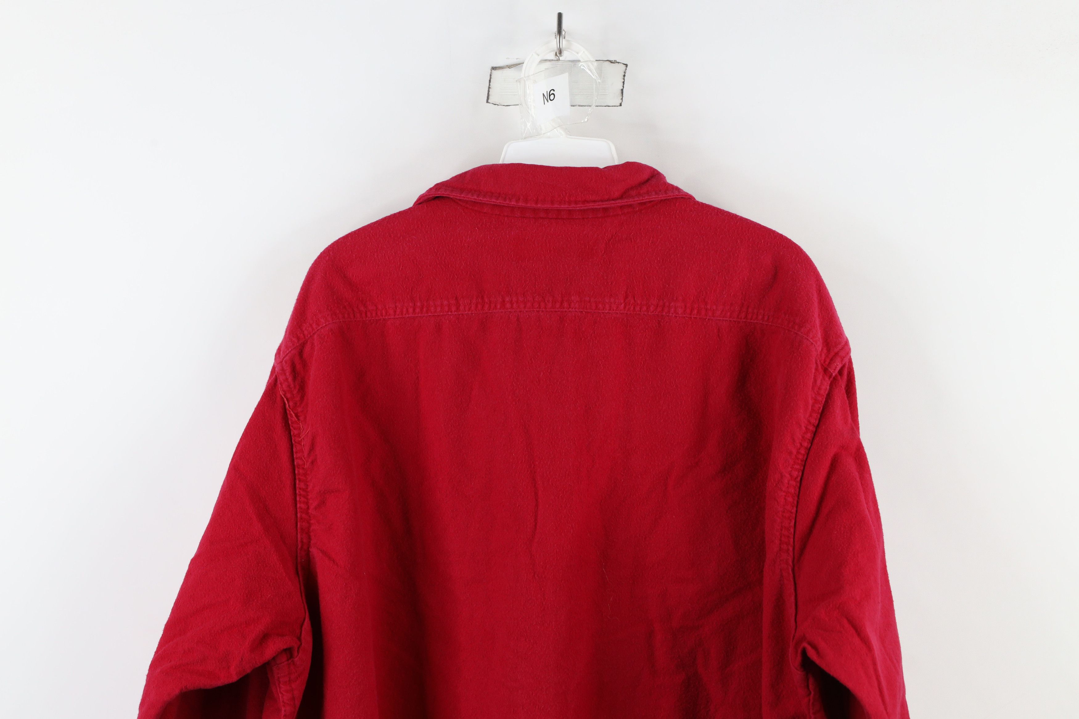 Vintage Vintage 90s Streetwear Cloth Collared Button Shirt Red USA Size US XL / EU 56 / 4 - 9 Thumbnail