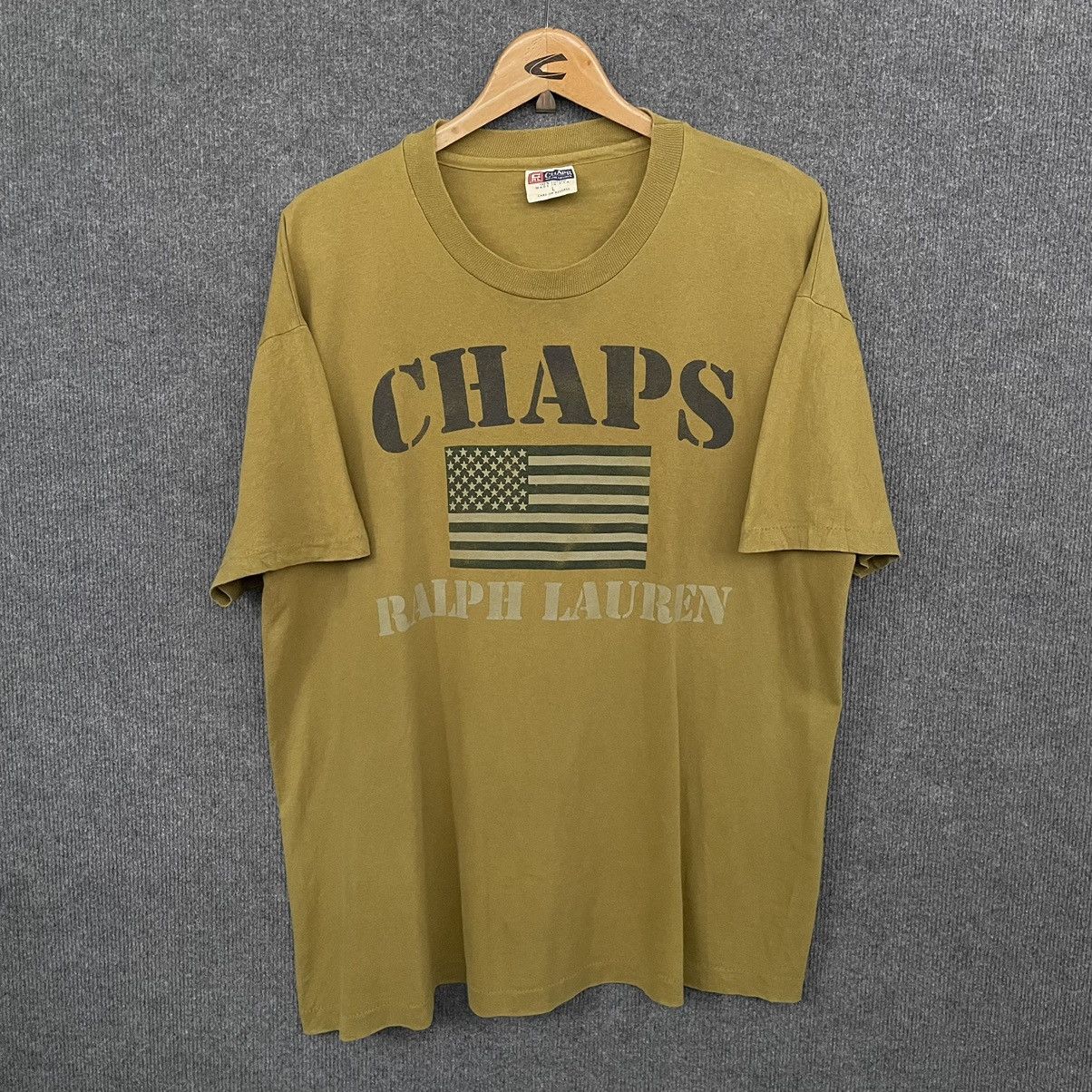Chaps Ralph Lauren × Vintage Vintage 1990s Chaps Ralph Lauren USA Flag T Shirt Size US L / EU 52-54 / 3 - 1 Thumbnail