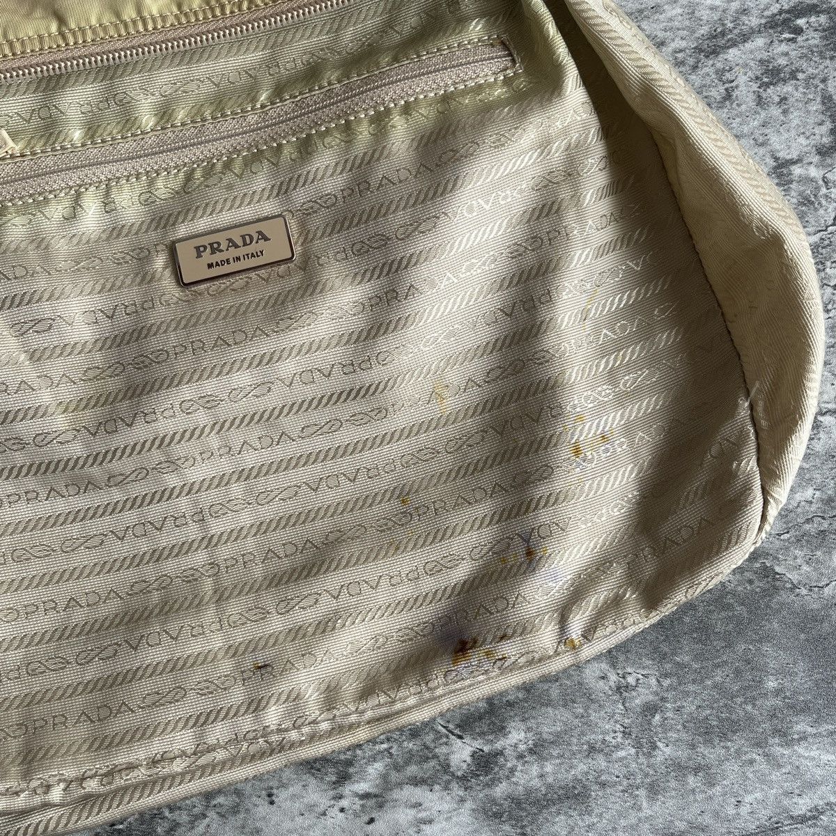 Prada Vintage Prada Nylon Beige Messenger Bag Size ONE SIZE - 21 Thumbnail
