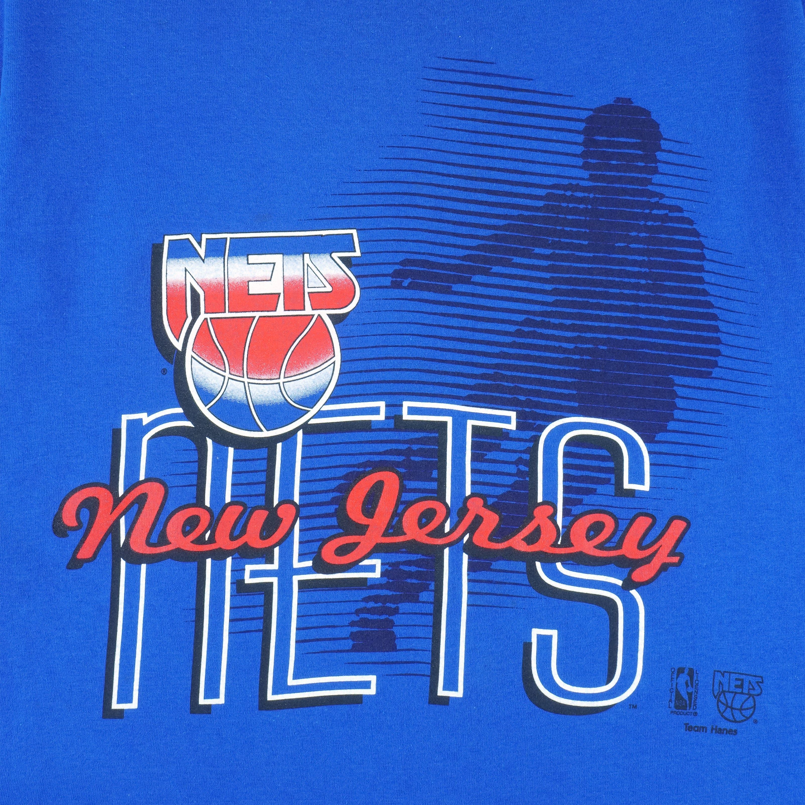 Hanes NBA - New Jersey Nets Single Stitch T-Shirt 1990s Size US M / EU 48-50 / 2 - 3 Thumbnail