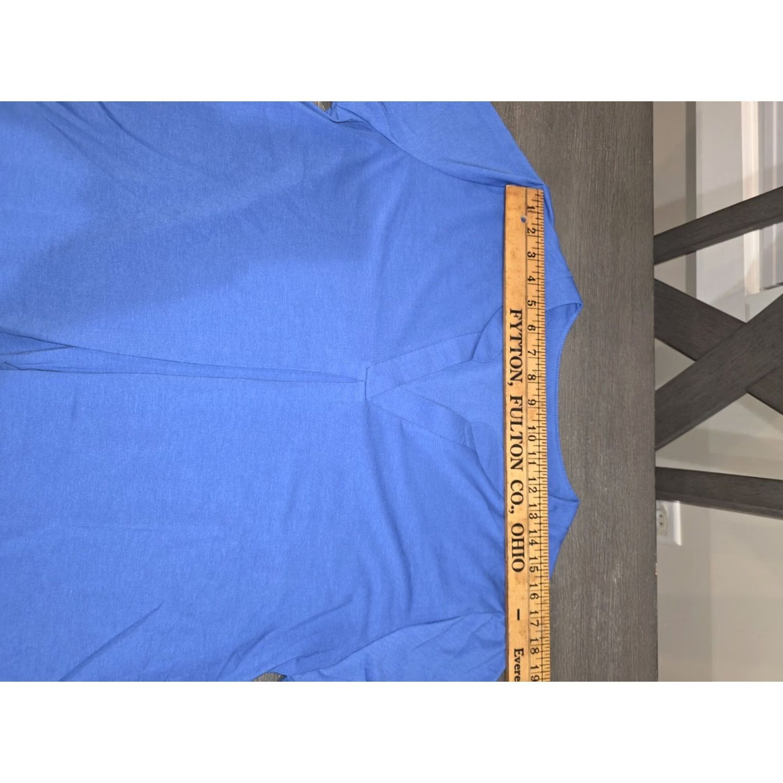 Vintage New Choice Women Collard Casual Blue Short Sleeve Top Blouse XL Blue Womens Short Sleeve Shirt Xl Size XL / US 12-14 / IT 48-50 - 7 Thumbnail
