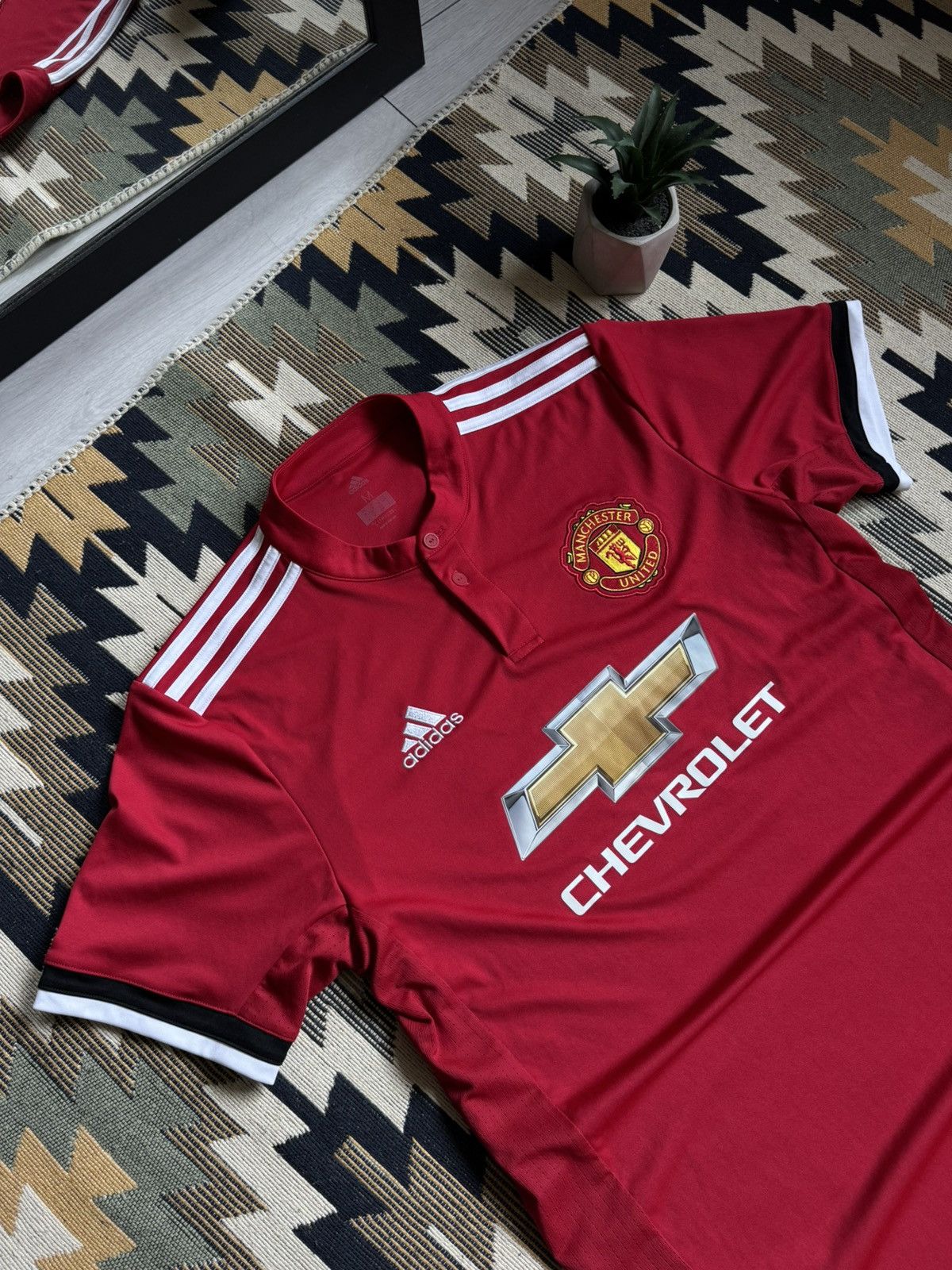 Adidas Manchester United 2017/18 Blockcore Soccer Jersey Size US M / EU 48-50 / 2 - 4 Thumbnail