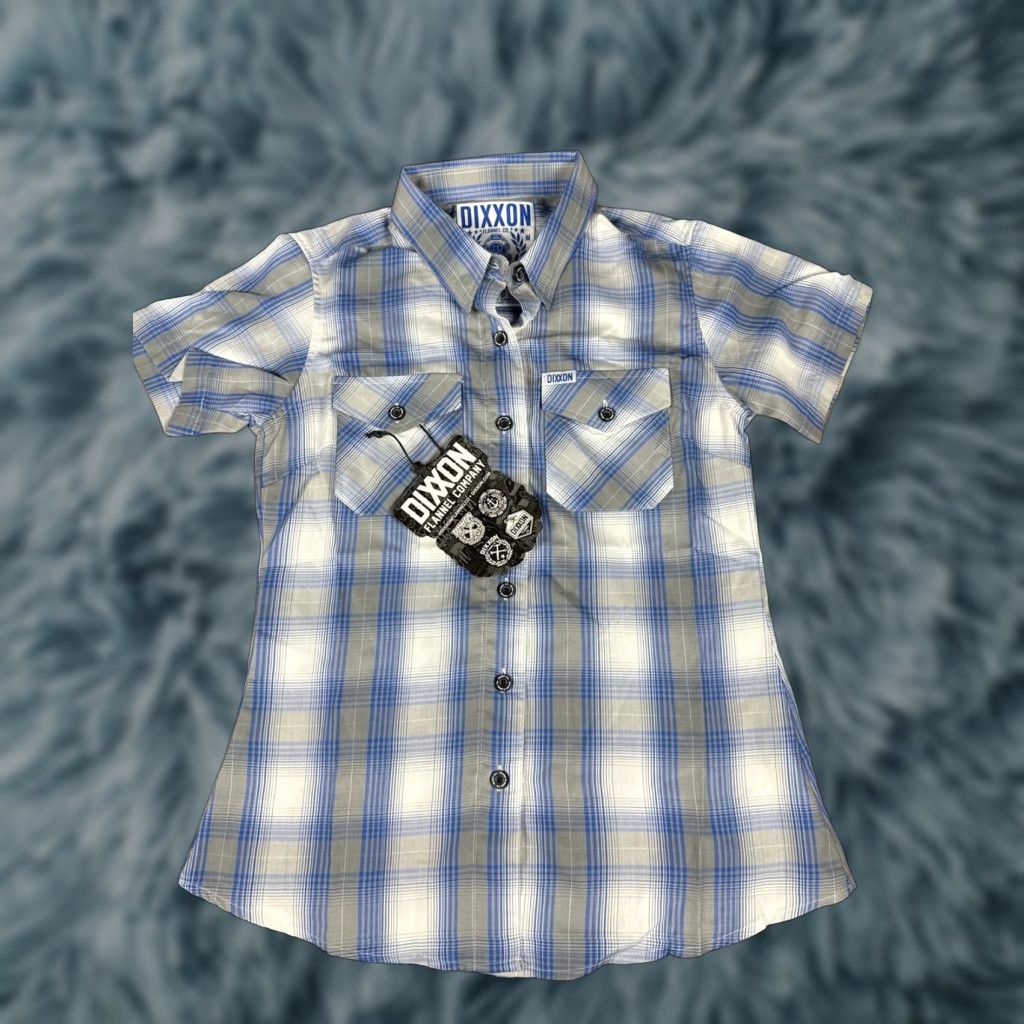 CO Dixxon Flannel Co The Morse Short Sleeve Paid Shirt Women M Multicolor Flannel Button-Up Shirt Womens M Size M / US 6-8 / IT 42-44 - 1 Thumbnail