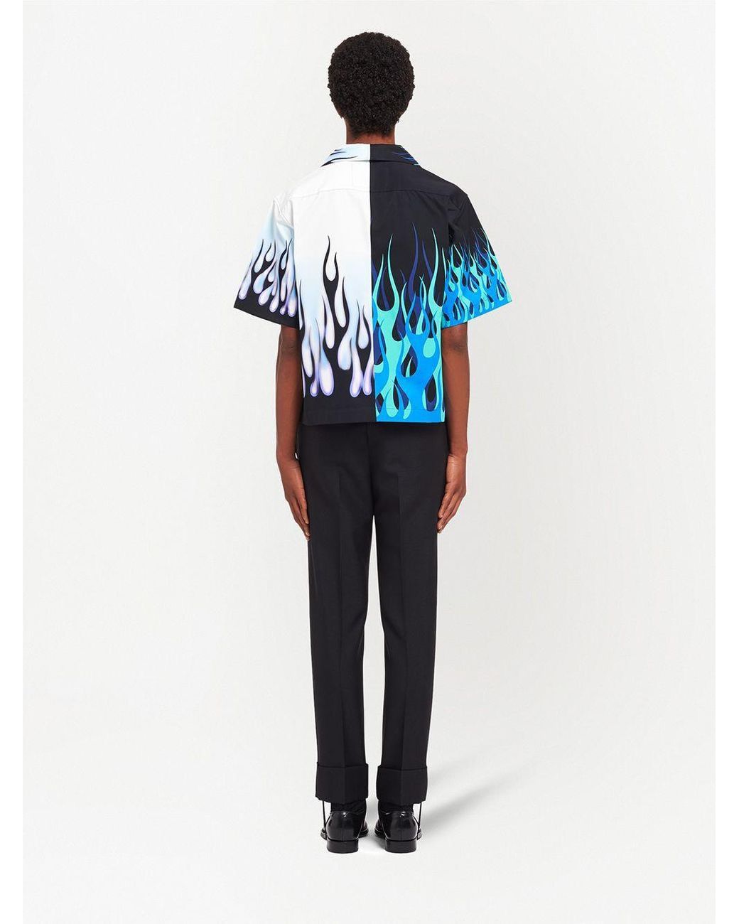 Prada Prada Double Flame Bowling Shirt Size US L / EU 52-54 / 3 - 3 Thumbnail
