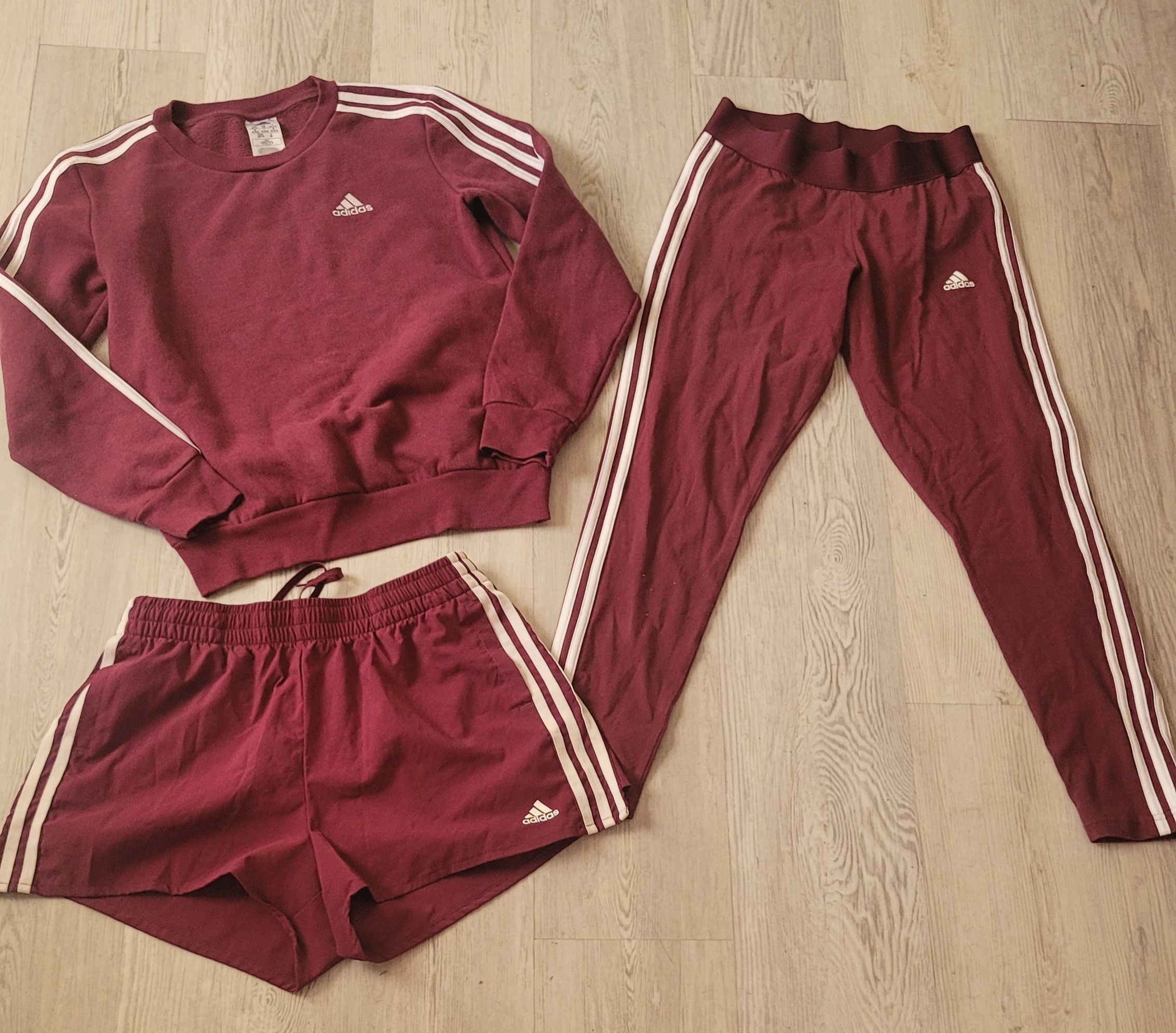 Adidas Like new - 3pcs Adidas Sweatshirt & matching Bottoms Size M / US 6-8 / IT 42-44 - 1 Thumbnail