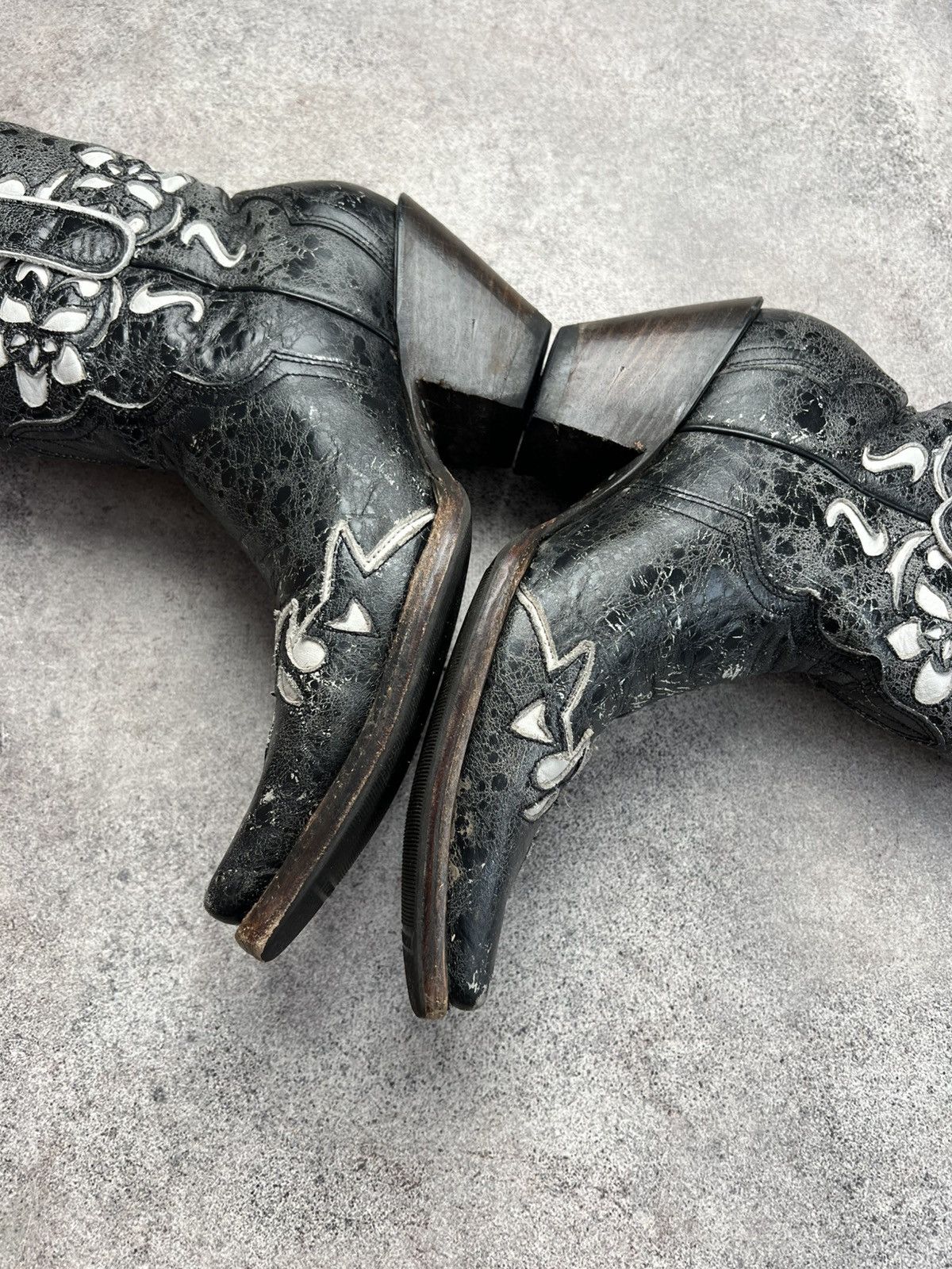 Tony Lama Mezcalero floral print leather western cowboy boots Size US 8 / IT 38 - 6 Thumbnail