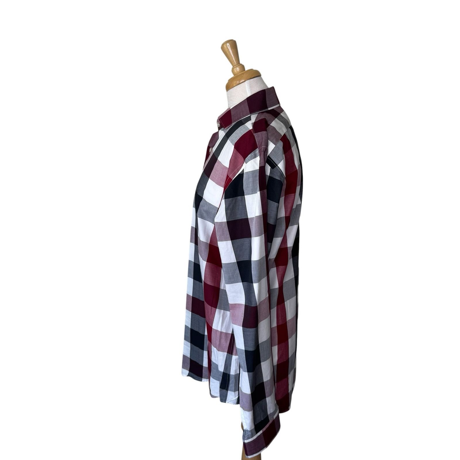 Express EXPRESS Men's cotton Extra Slim Fit Plaid Button Up Shirt Size US L / EU 52-54 / 3 - 3 Thumbnail