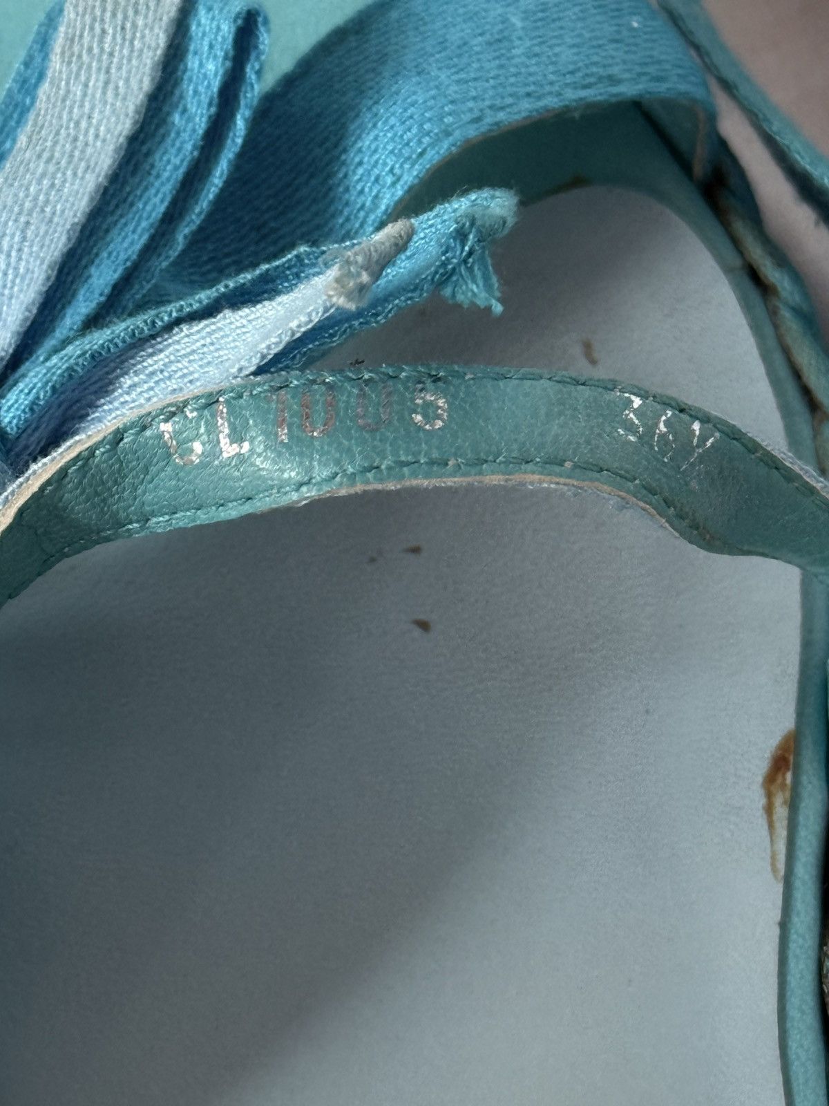 Dior Dior Cloth Turquoise Tied Sandals Size US 6.5 / IT 36.5 - 5 Thumbnail