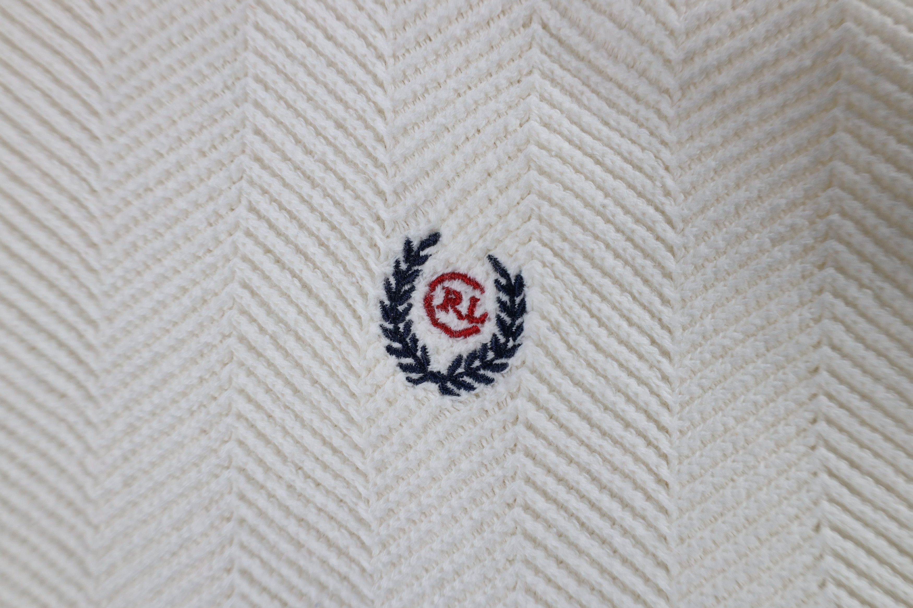 Ralph Lauren × Vintage Vintage 90s Chaps Ralph Lauren Herringbone Sweater White Size US XL / EU 56 / 4 - 4 Thumbnail
