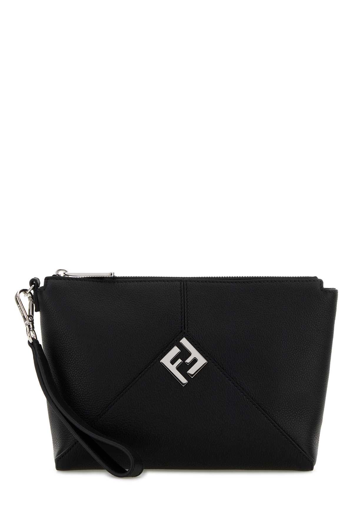 Fendi Black Leather Clutch Size ONE SIZE - 1 Thumbnail
