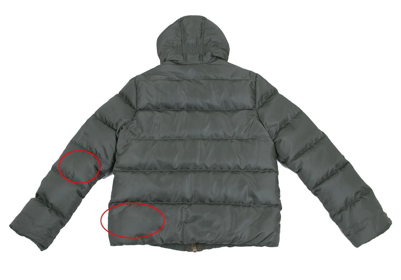 Junya Watanabe Patch Hooded Down Jacket in Khaki Orange, Size M Size US M / EU 48-50 / 2 - 17 Thumbnail