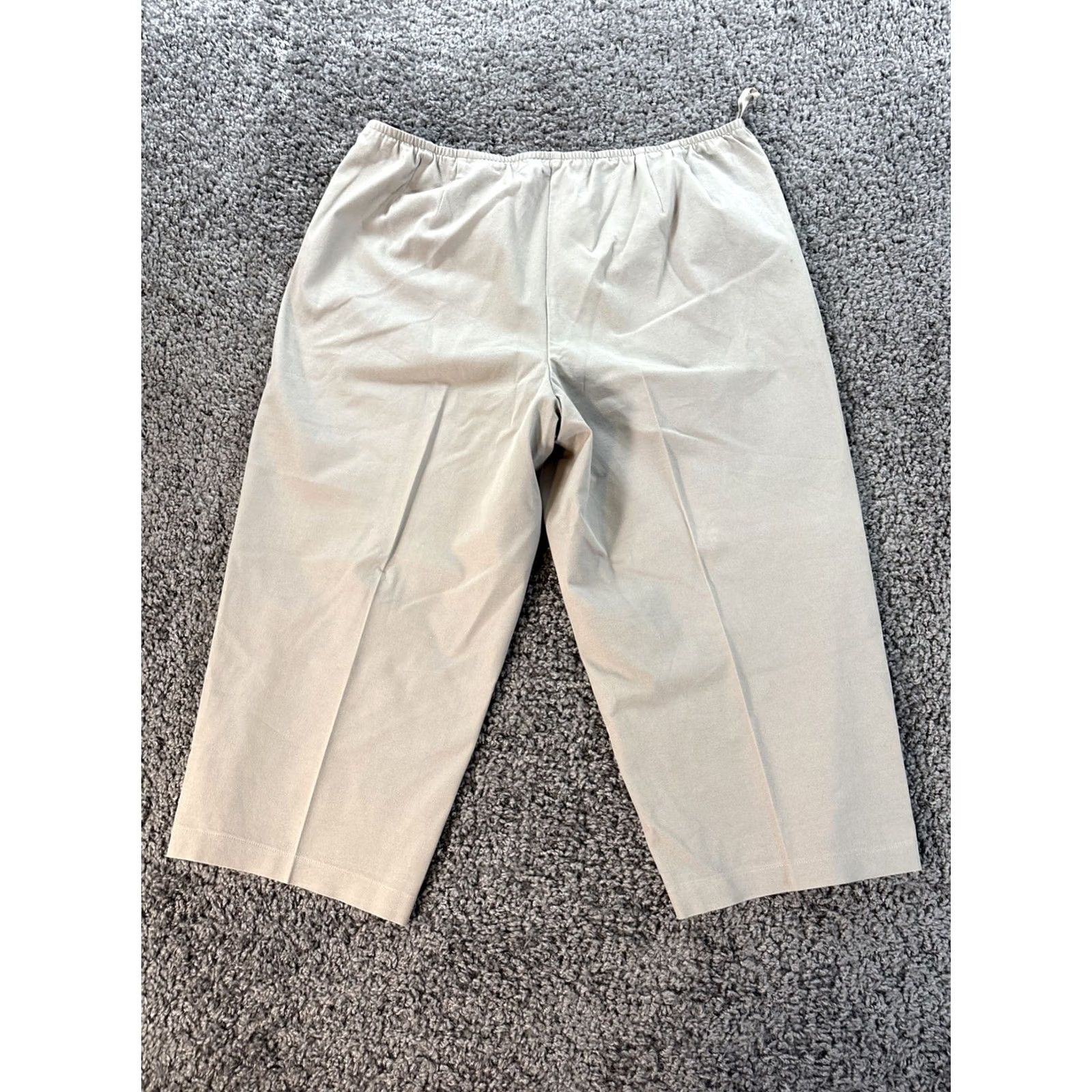 Eileen Fisher VINTAGE Eileen Fisher Pants Women 2X Gray Organic Cotton Stretch Wide Leg Cropped Size 40" / US 18 - 6 Thumbnail