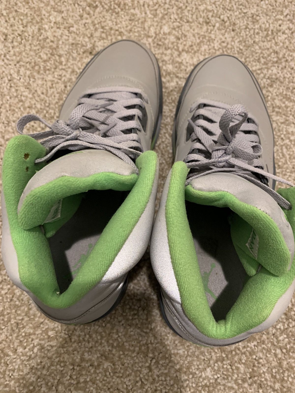 Jordan Brand Nike Jordan 5 Retro Green Bean Size US 11.5 / EU 44-45 - 7 Thumbnail