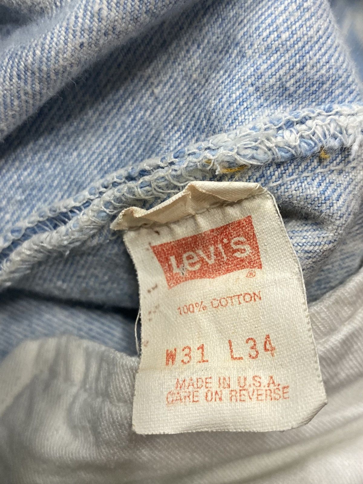 Levi's 80’s Vintage Levi Strauss Light Faded Blue Jeans Size US 31 - 6 Thumbnail