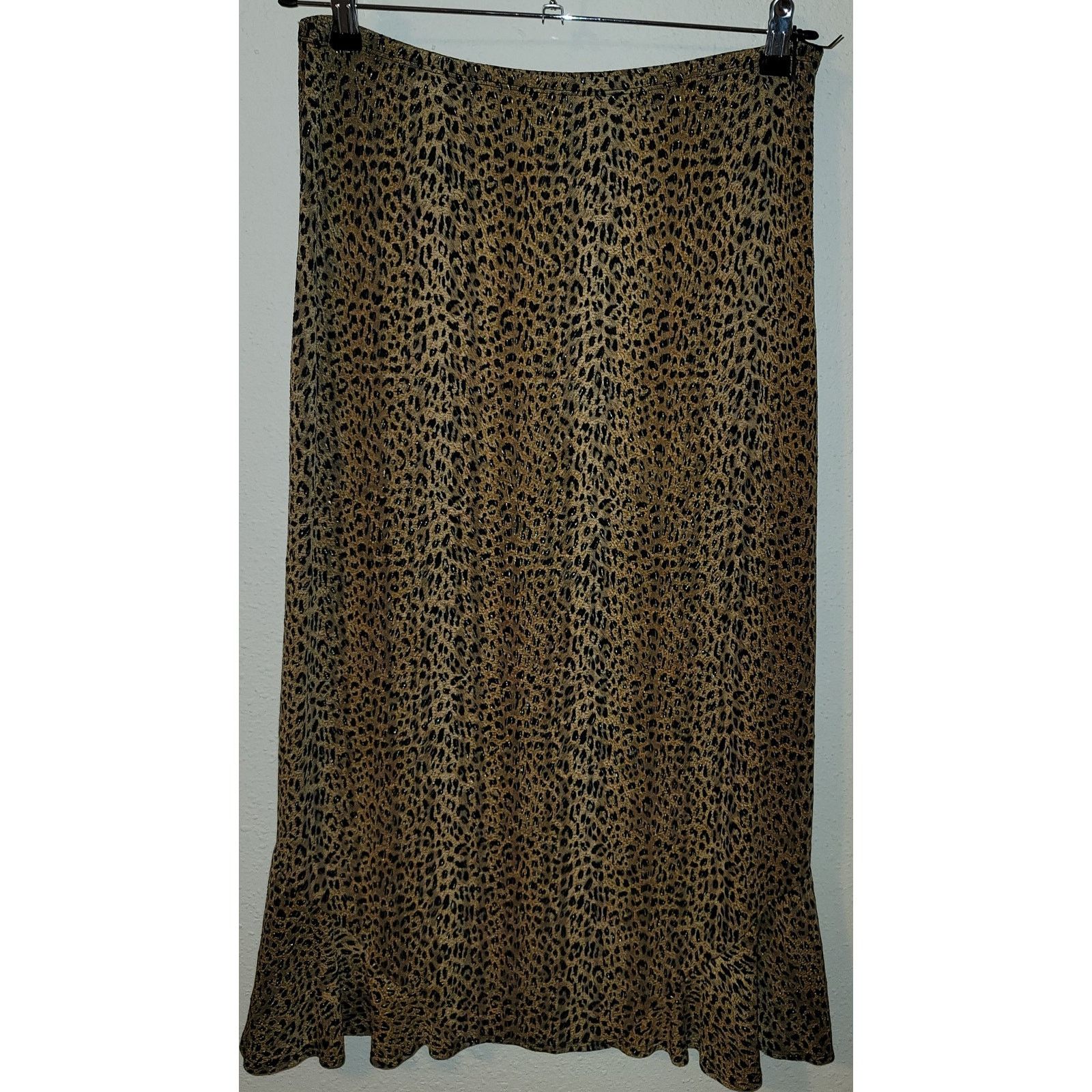 Other French Laundry Brown Gold Metallic Animal Print Skirt Small Size 30" / US 8 / IT 44 - 1 Thumbnail