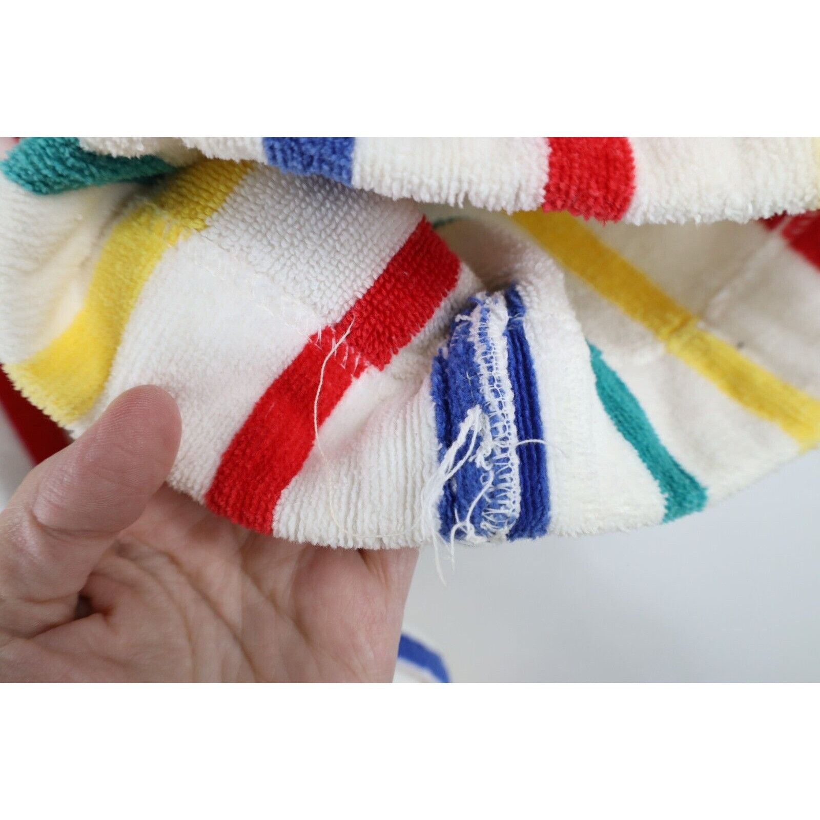 Vintage Vintage 90s Streetwear Terry Cloth Rainbow Striped Robe Size US L / EU 52-54 / 3 - 10 Thumbnail