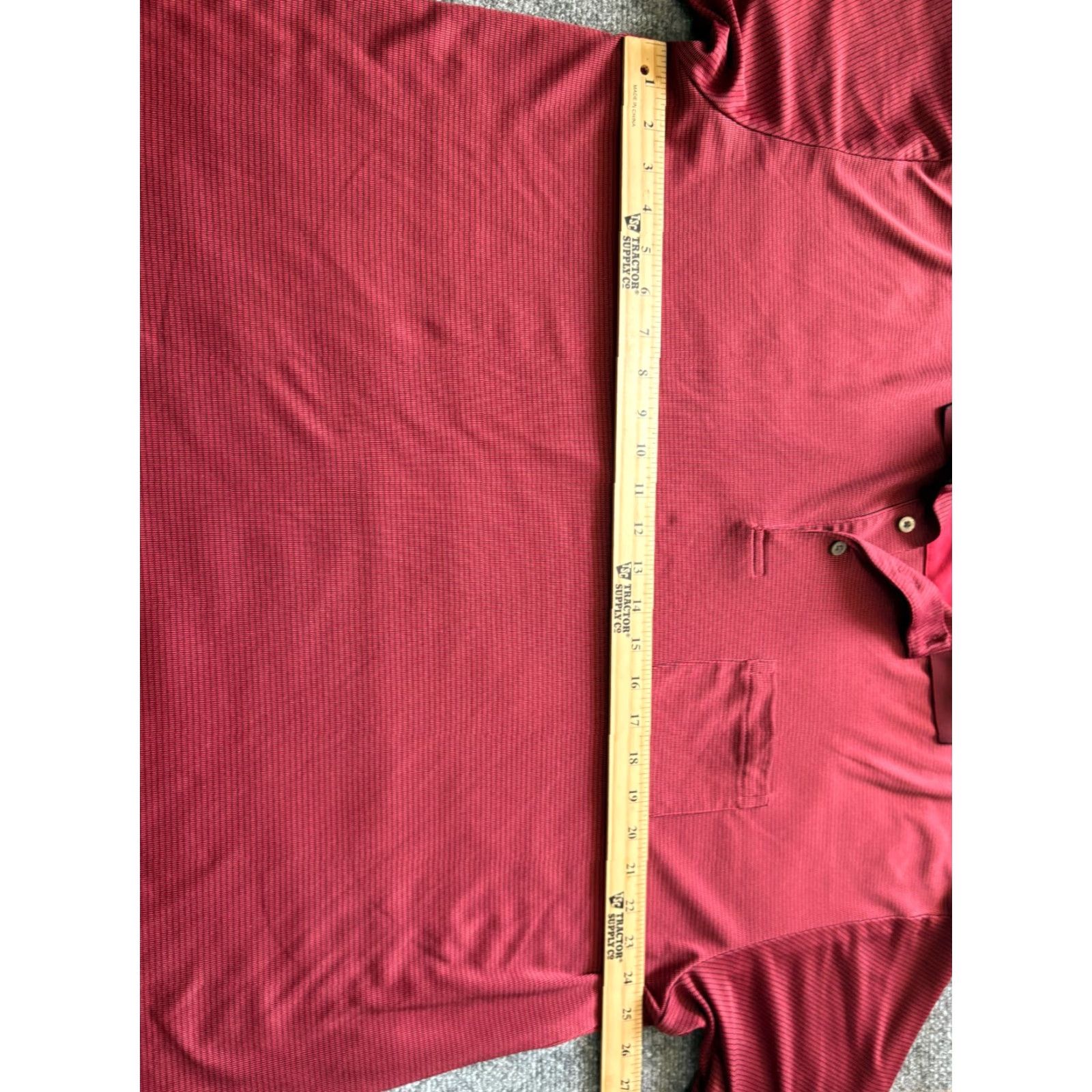 Roundtree & Yorke VINTAGE Roundtree and Yorke Polo Shirt Mens 2XL Red Performance Polyester Pocket Golf Classic Sports Shirt Size US XXL / EU 58 / 5 - 5 Thumbnail