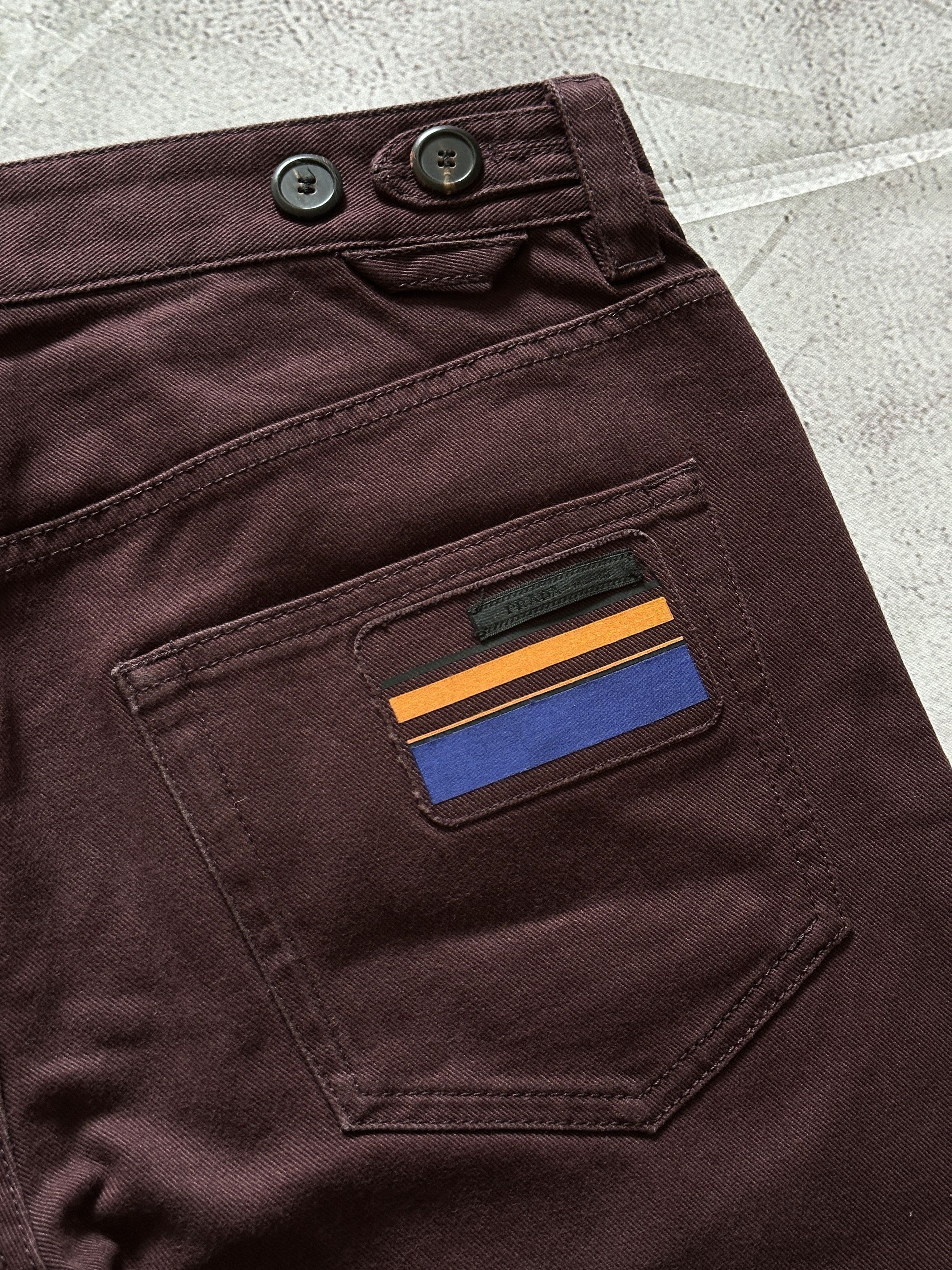 Prada Prada Cotton Blend Jogger Pants Maroon sz.33 Size US 33 - 3 Thumbnail