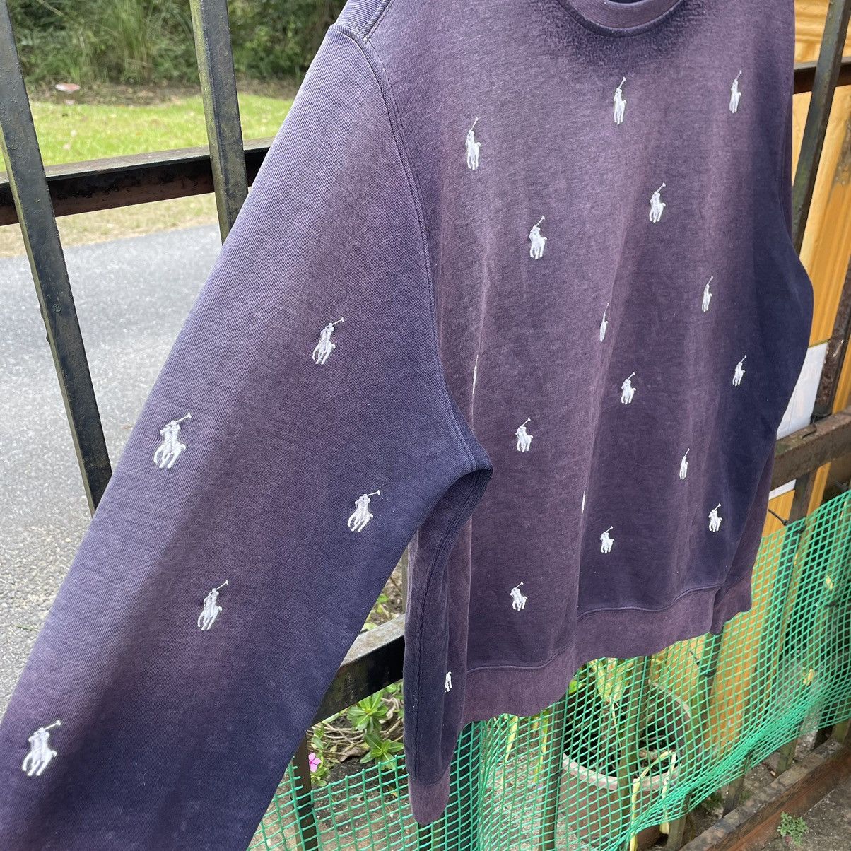 Polo Ralph Lauren × Ralph Lauren × Vintage 🔥Polo Ralph Lauren Small Pony Monogram Sun Faded Sweatshirts Size US M / EU 48-50 / 2 - 6 Thumbnail