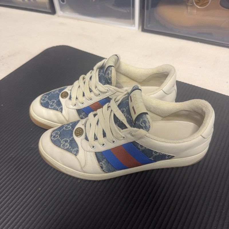 Gucci Gucci Screener Denim Sneakers for Men - Size US 8 / EU 41 - 1 Thumbnail