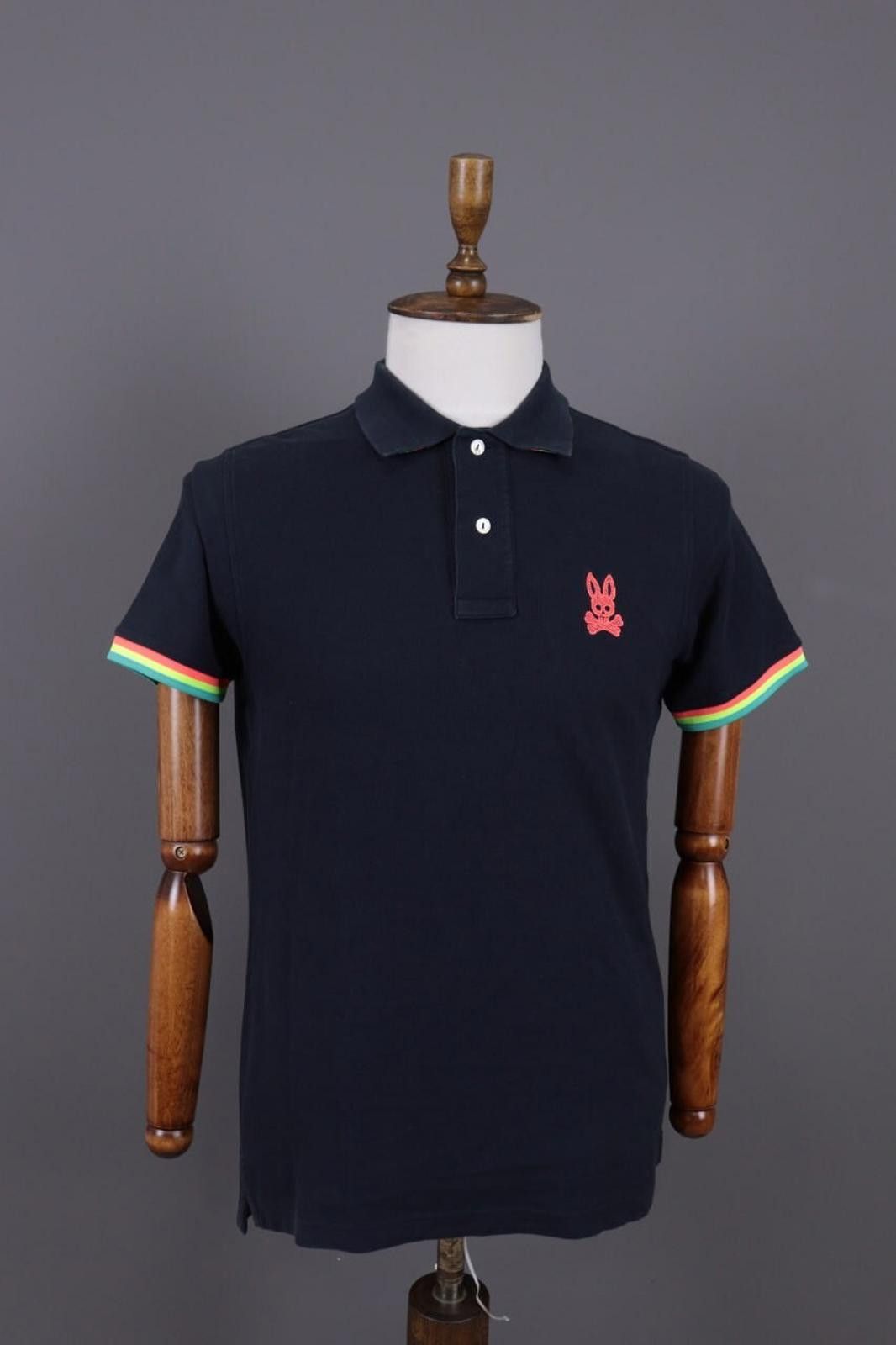 Psycho Bunny Psycho Banny Black Logo Cotton Summer Polo Shirt Size 4 / M Size US M / EU 48-50 / 2 - 1 Thumbnail