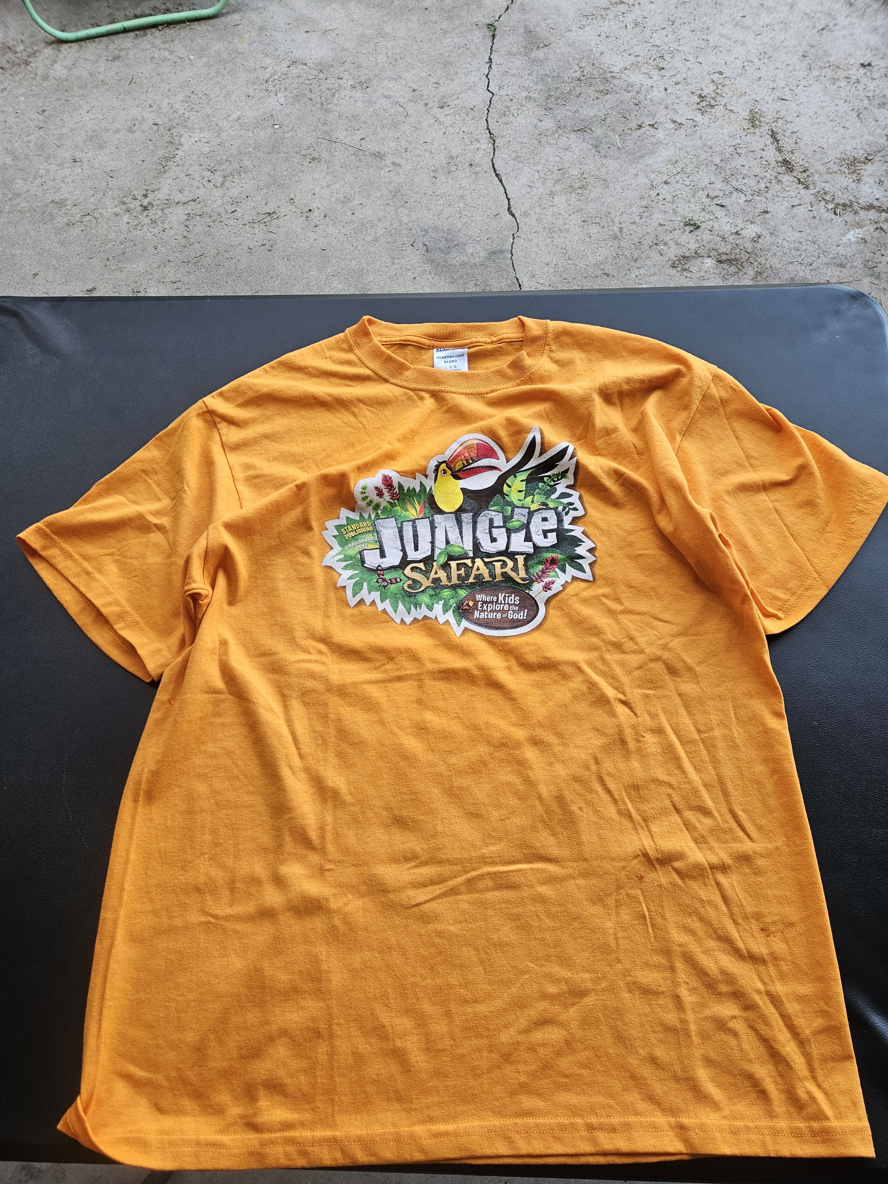 Jerzees Jungle Safari Where Kids Learn The Nature Of God Y2K Tee Size US L / EU 52-54 / 3 - 1 Thumbnail