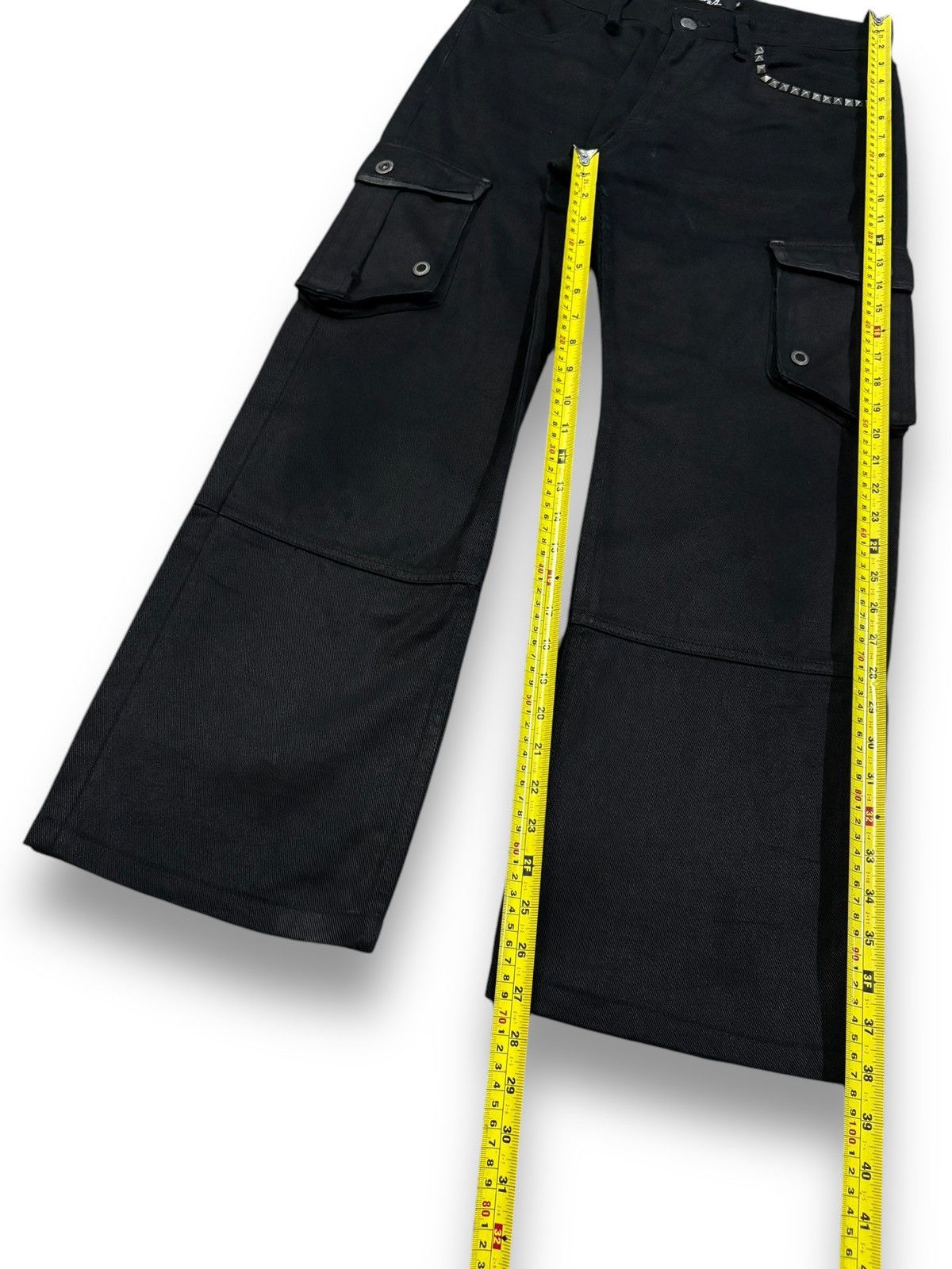 Hysteric Glamour Vintage Japanese CavariA Studded Baggy Punk Cargo Jeans Size US 31 - 15 Thumbnail