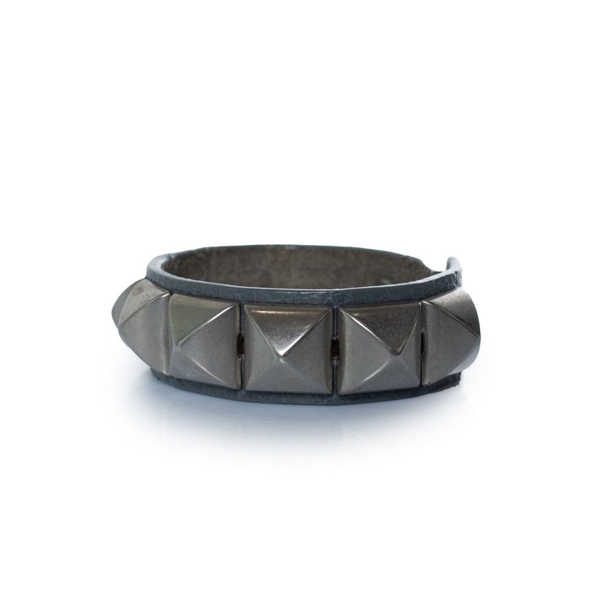 Undercover Under Cover, grey leather bracelet with studs Size ONE SIZE - 1 Thumbnail