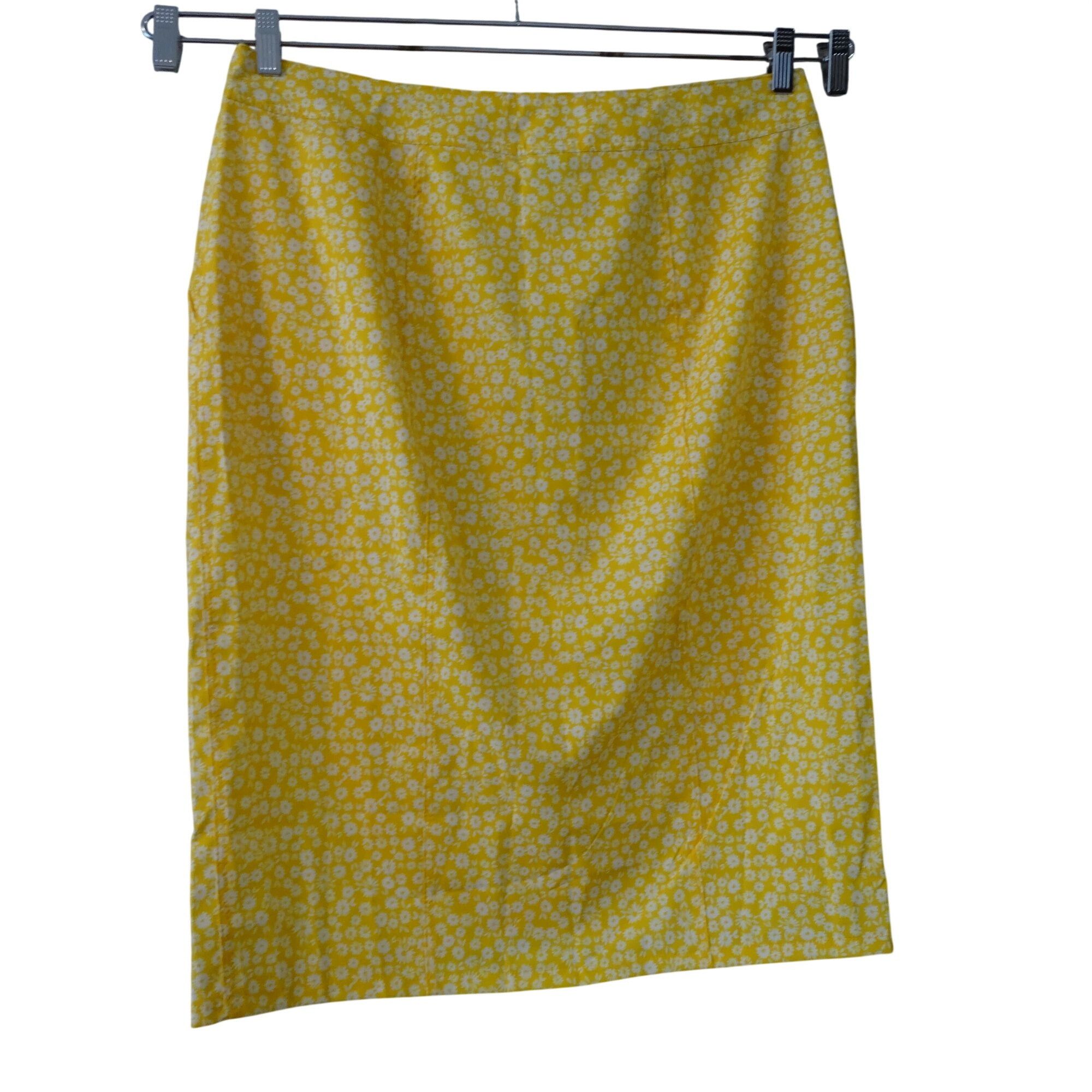 Other RipSkirt Hawaii Women Yellow Ditsy Daisy Wrap Skirt Size L Size 35" - 3 Thumbnail
